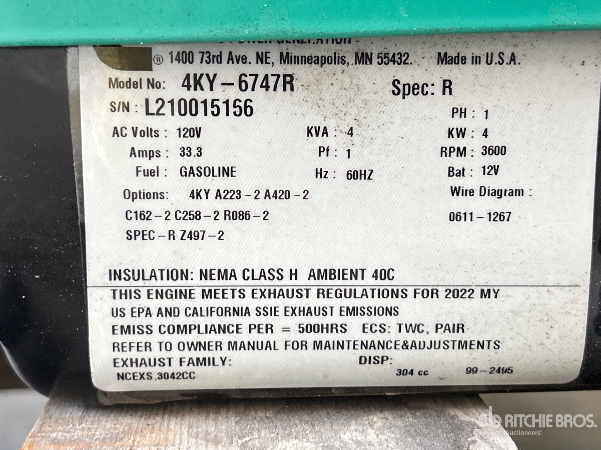 Cummins Onan QG 4000