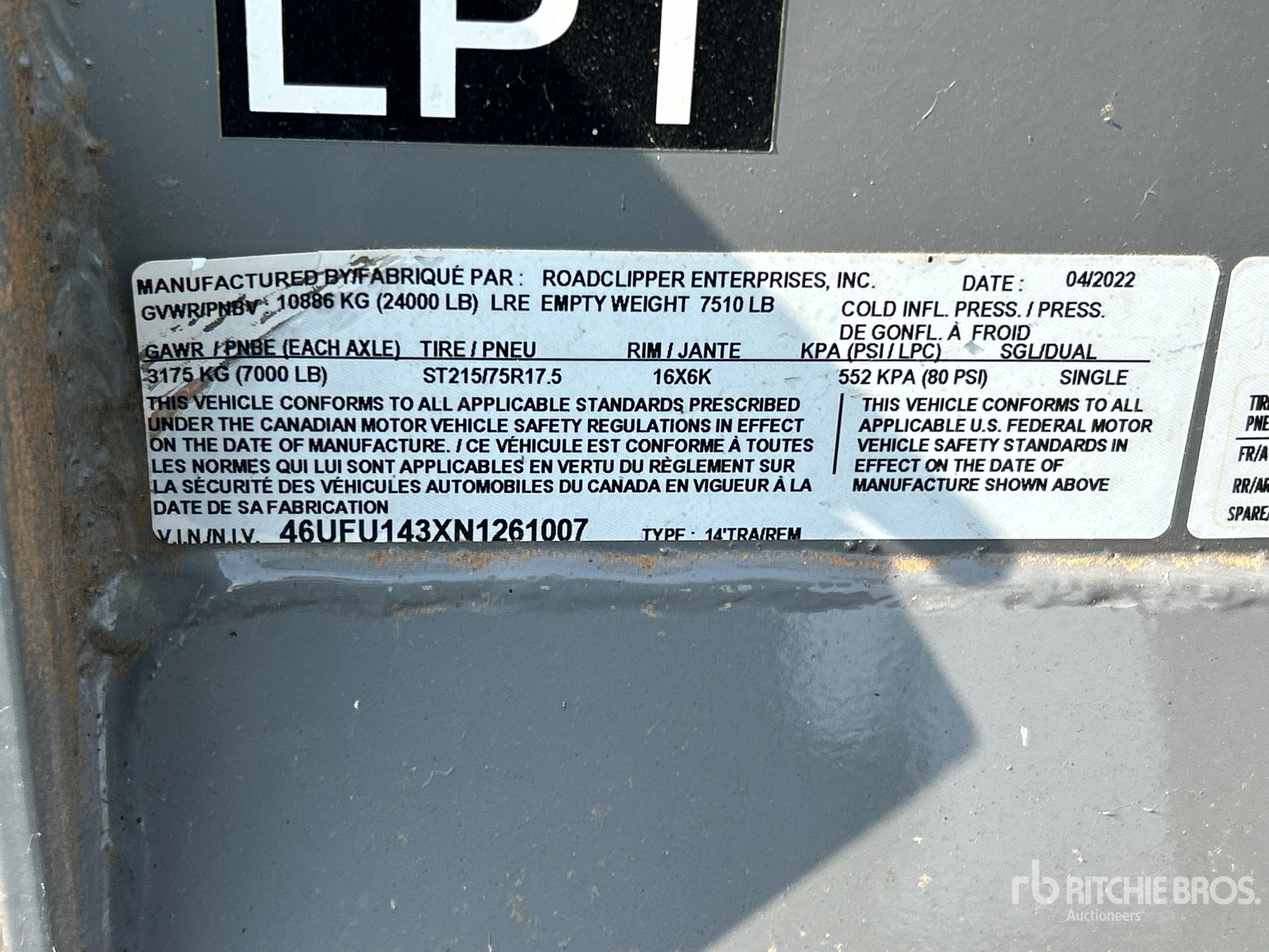 2022 Diamond C LPT307 14X