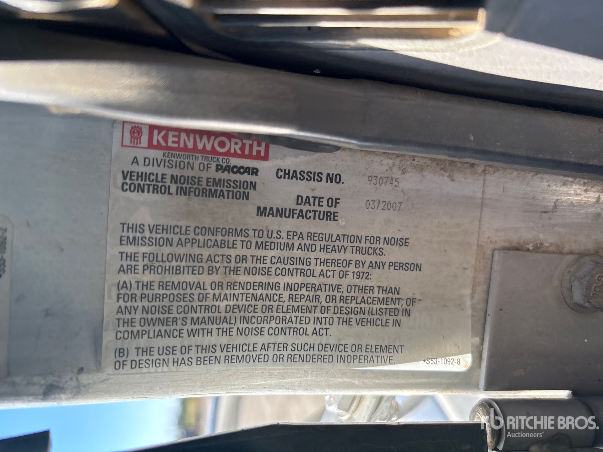 2007 Kenworth C500 420