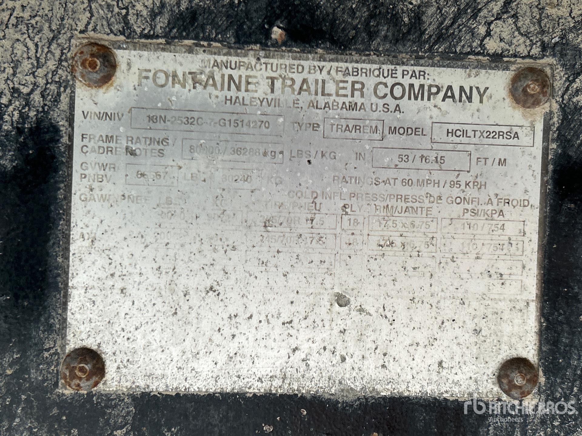 2016 Fontaine 53 ft T/A