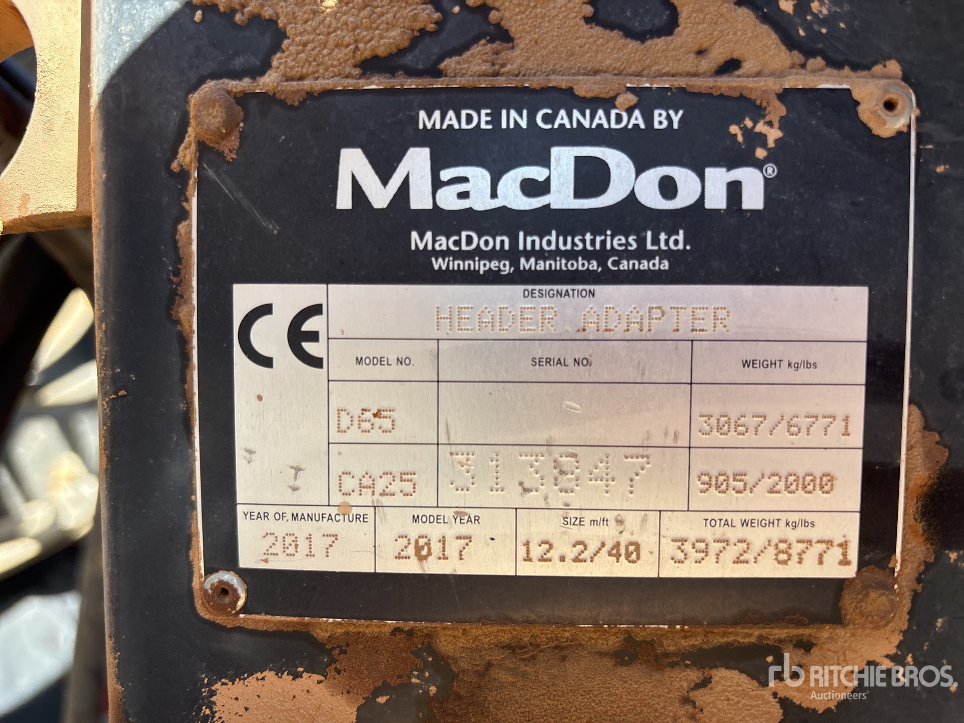 2017 Macdon D65