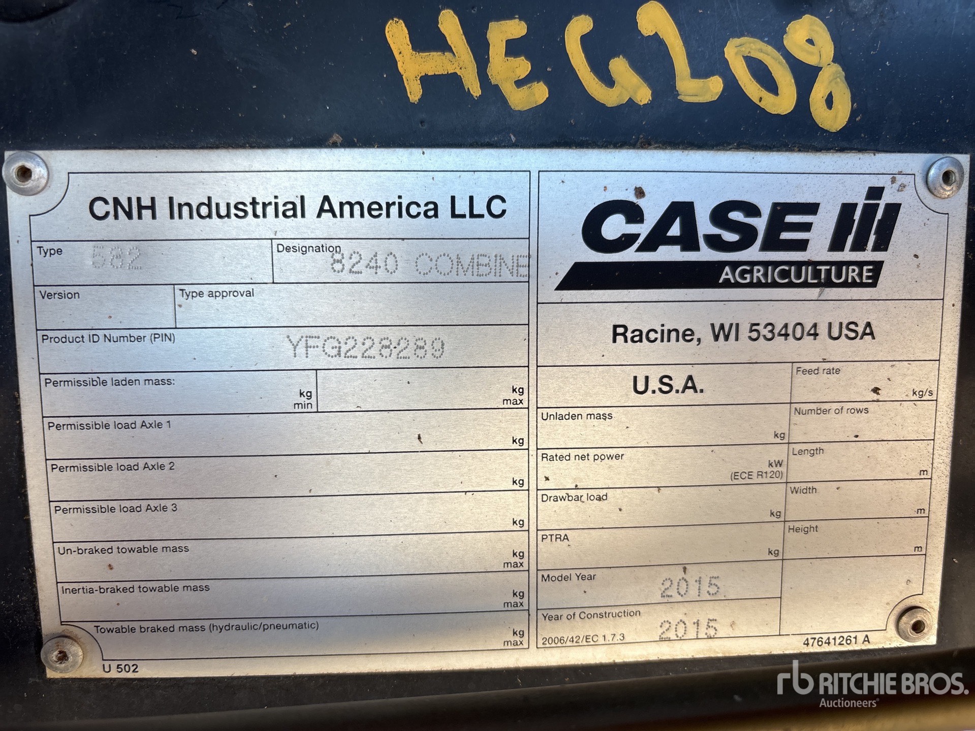 2015 Case Ih 8240