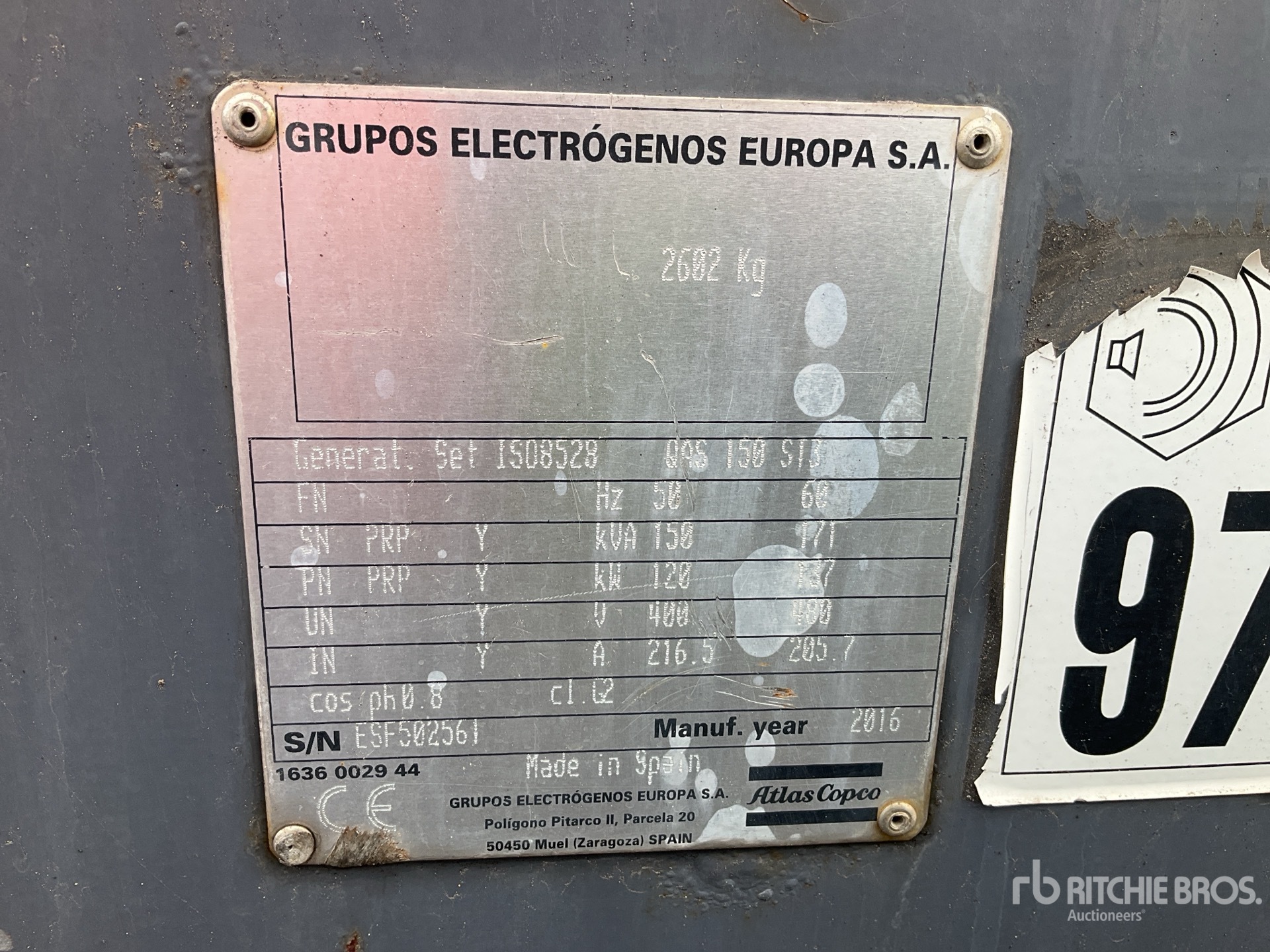 2016 Atlas Copco QAS 150