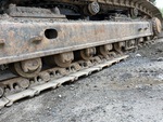 Undercarriage with Left Track Rollers