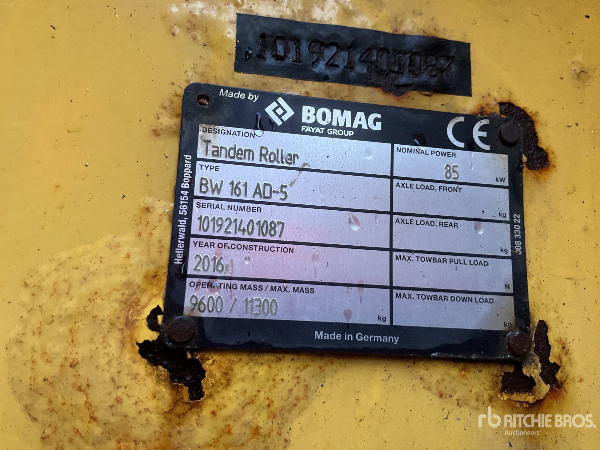 2016 Bomag BW161AD-5