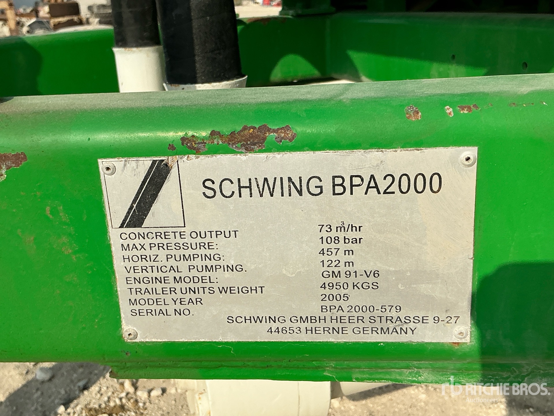 2005 Schwing  BPA2000-579