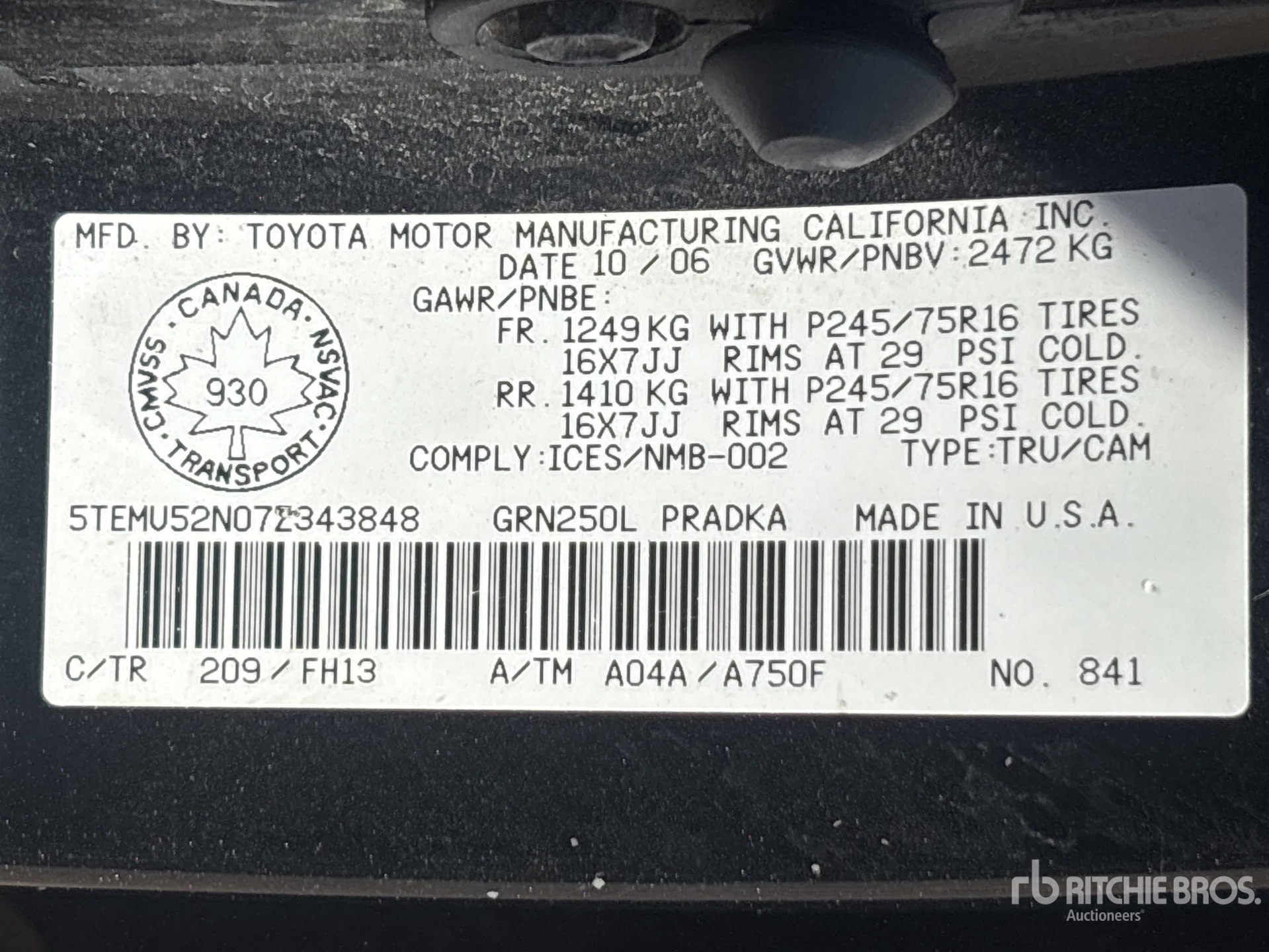 2007 Toyota TACOMA