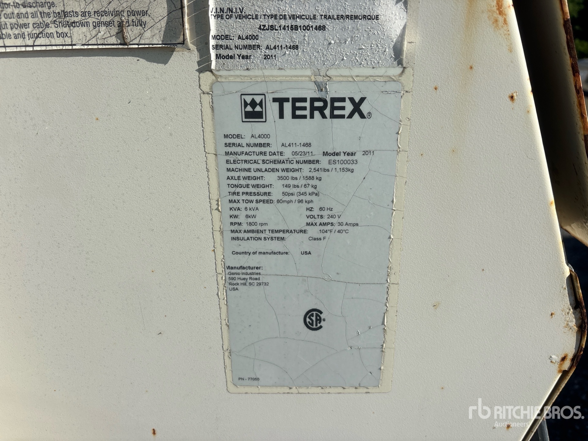 2011 Terex AL4000