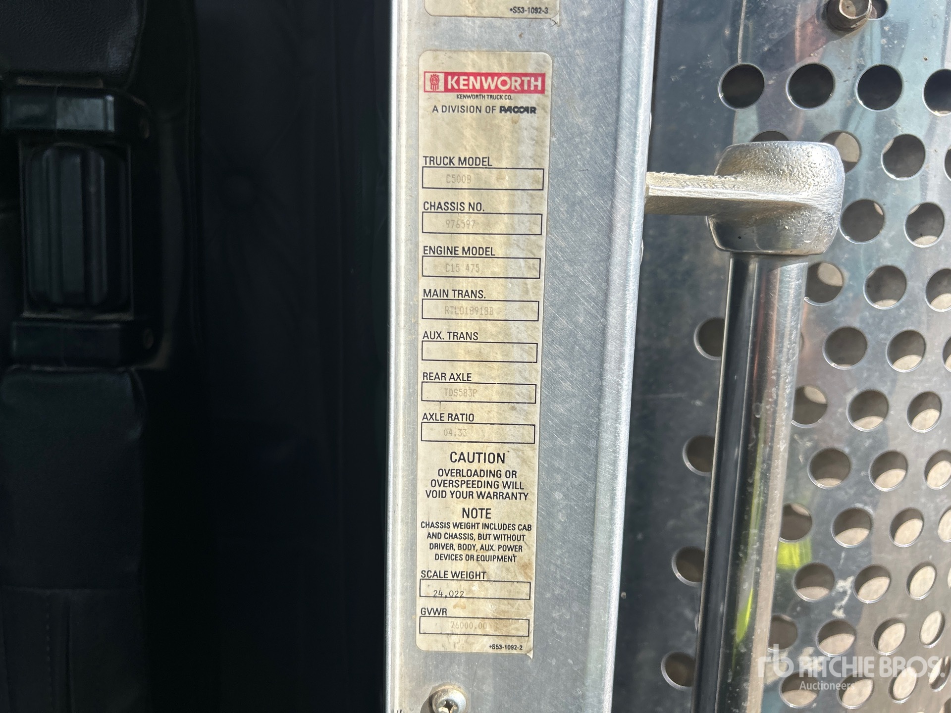 2005 Kenworth C500B
