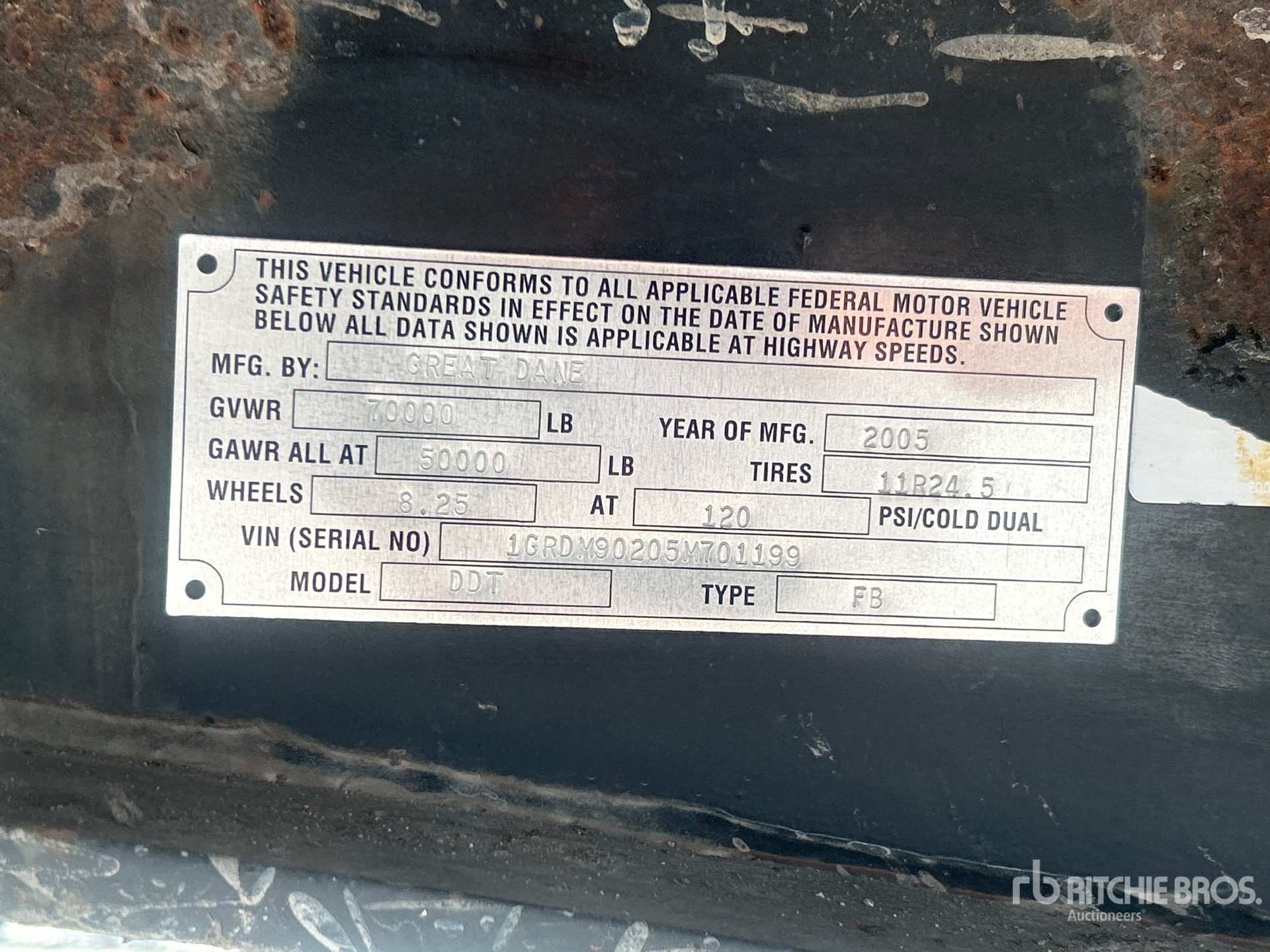 2014 Great Dane 45 ft T/A Spread Axle