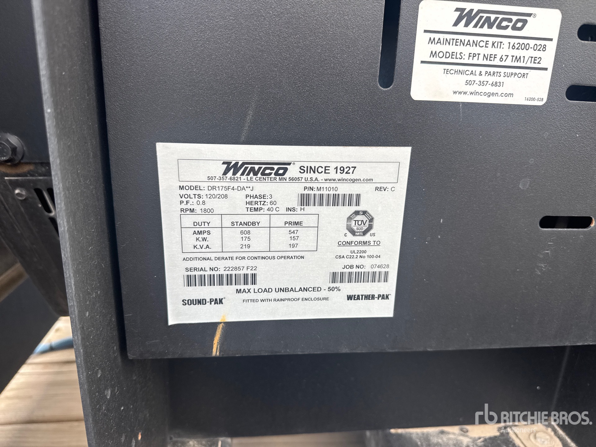 2022 Winco  DR175F4-DA**J