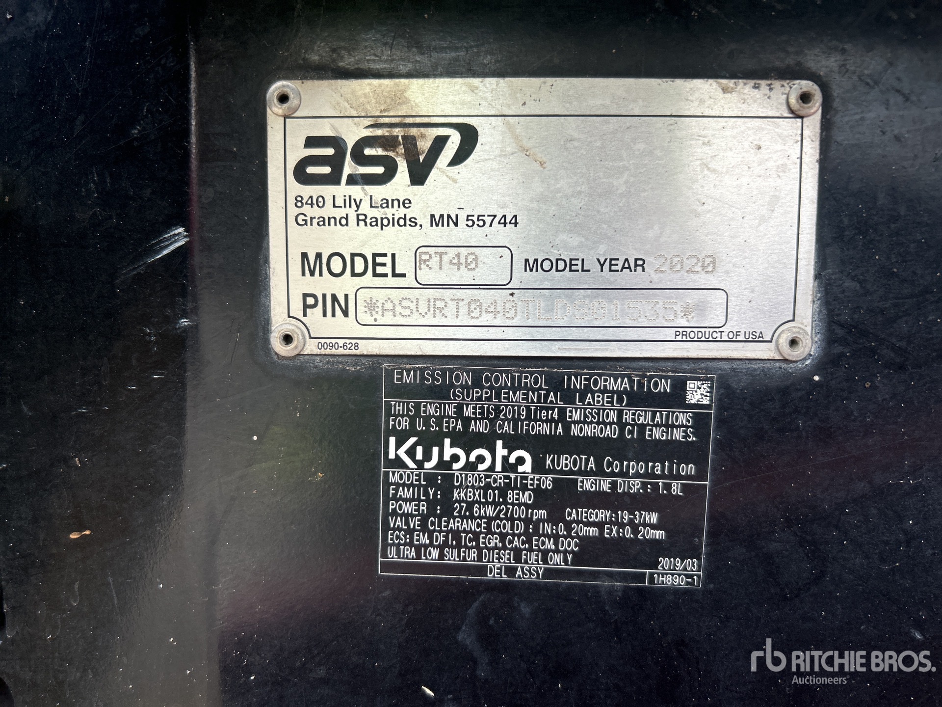 2020 ASV RT40