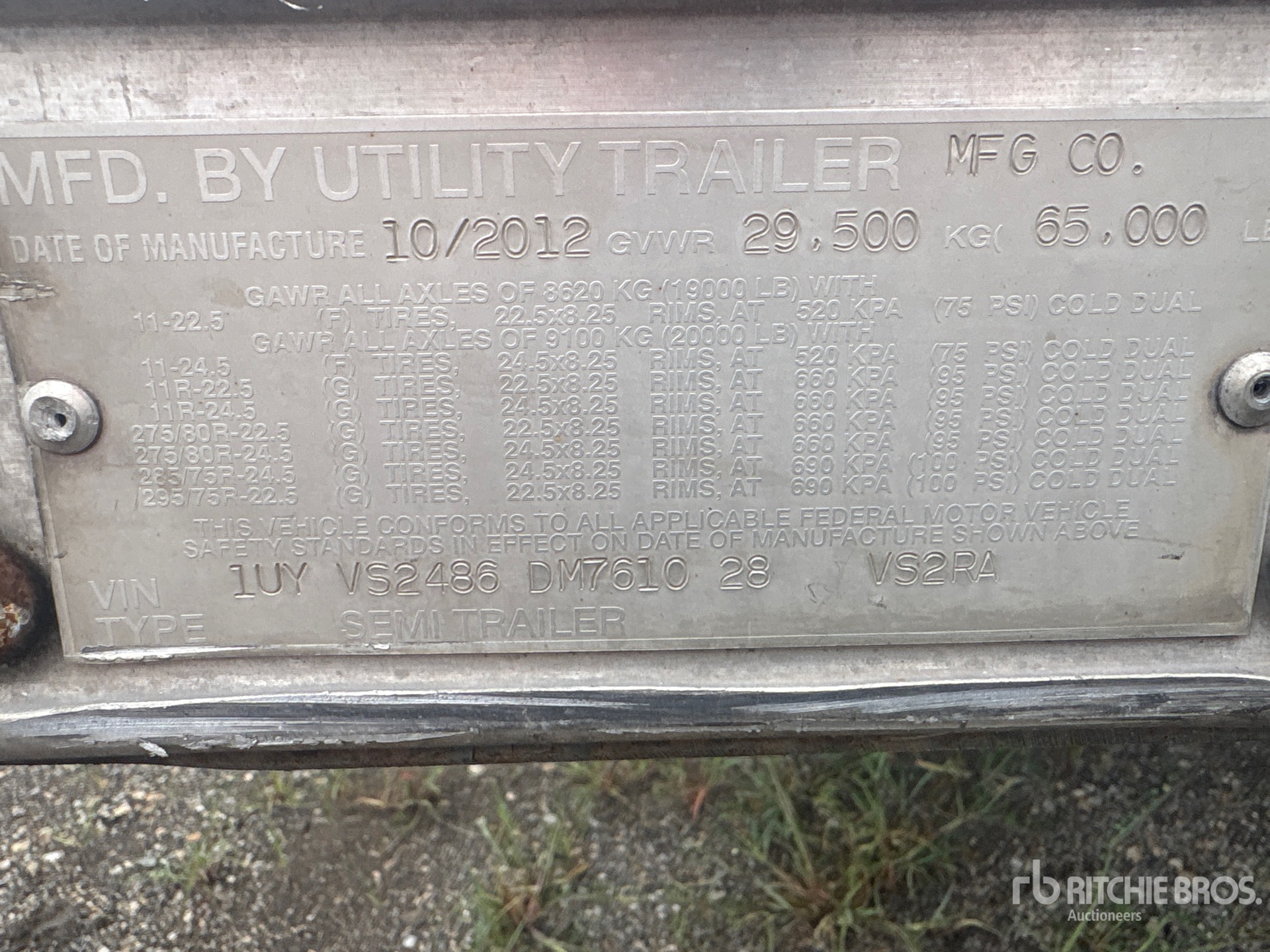 2013 Utility VS2RA