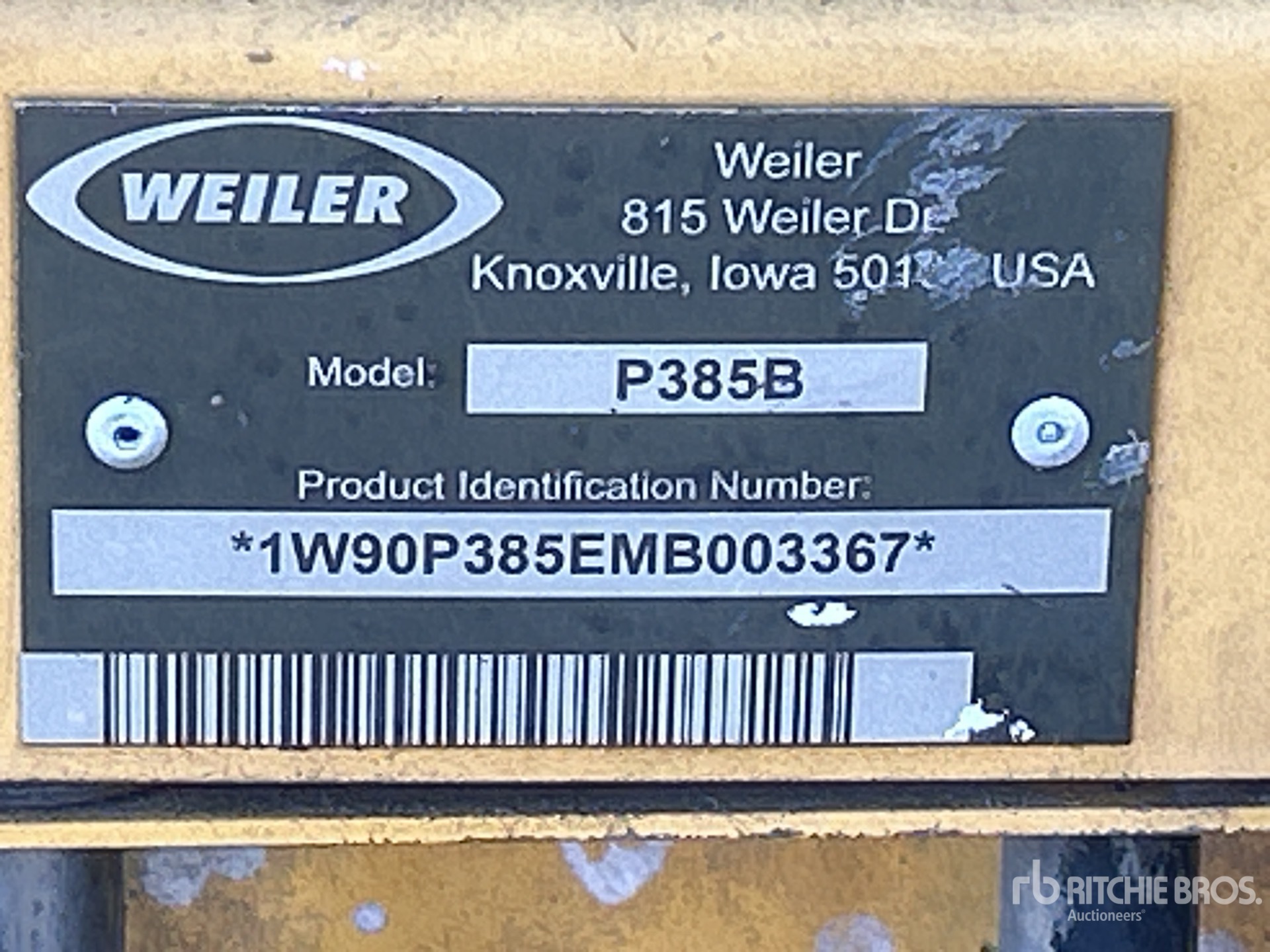 2021 Weiler P385B