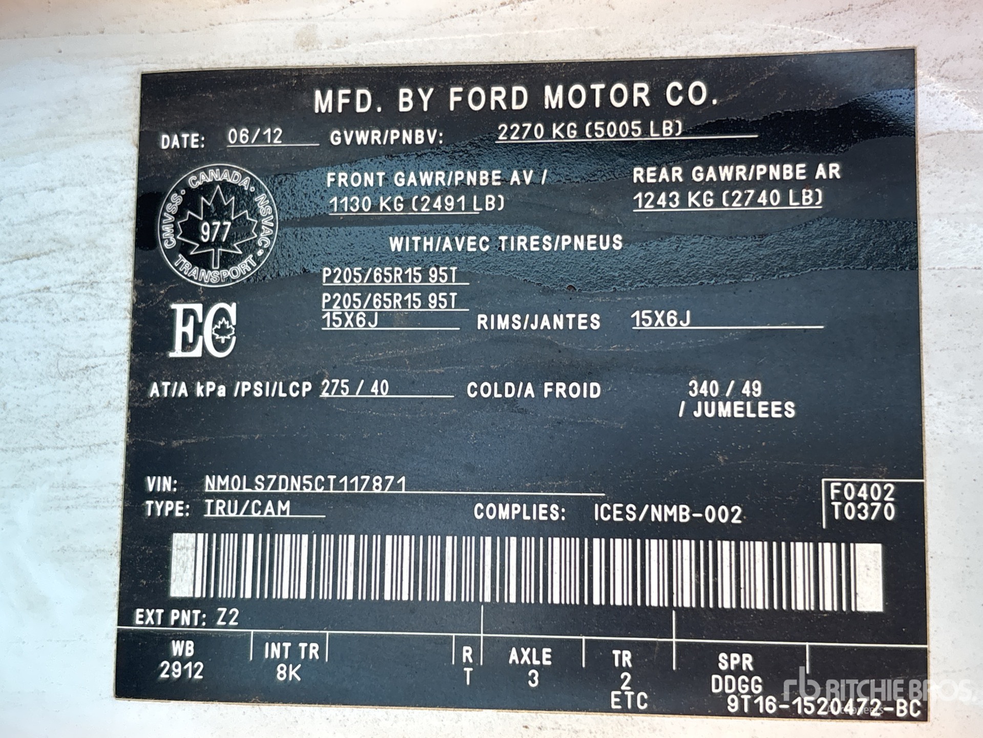 2012 Ford TRANSIT CONNECT