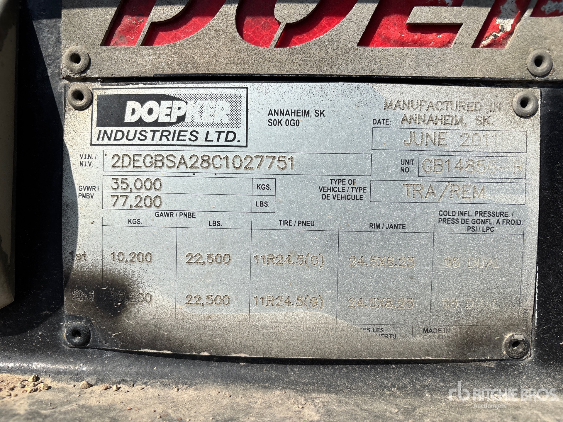 2012 Doepker T/A