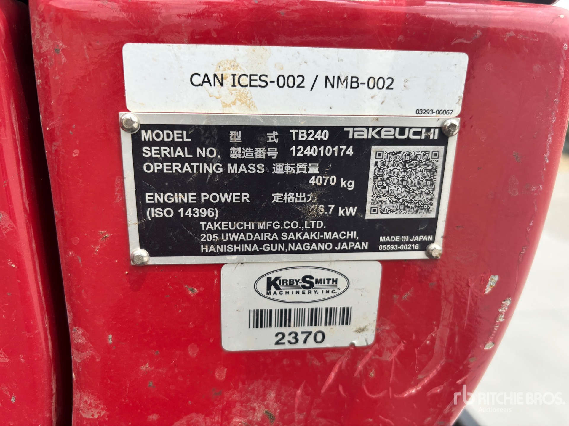 2024 Takeuchi TB240