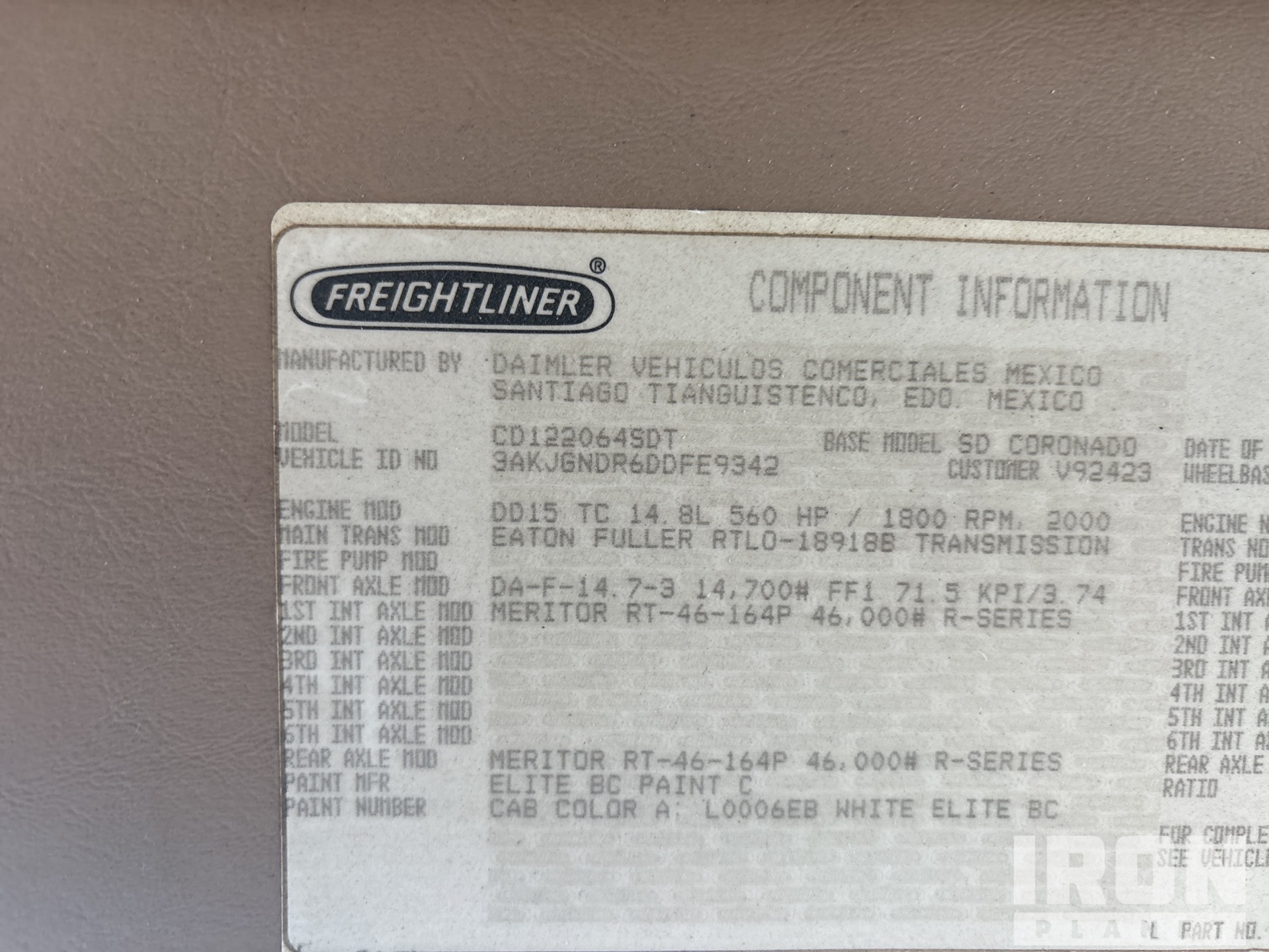 2013 Freightliner CORONADO 122