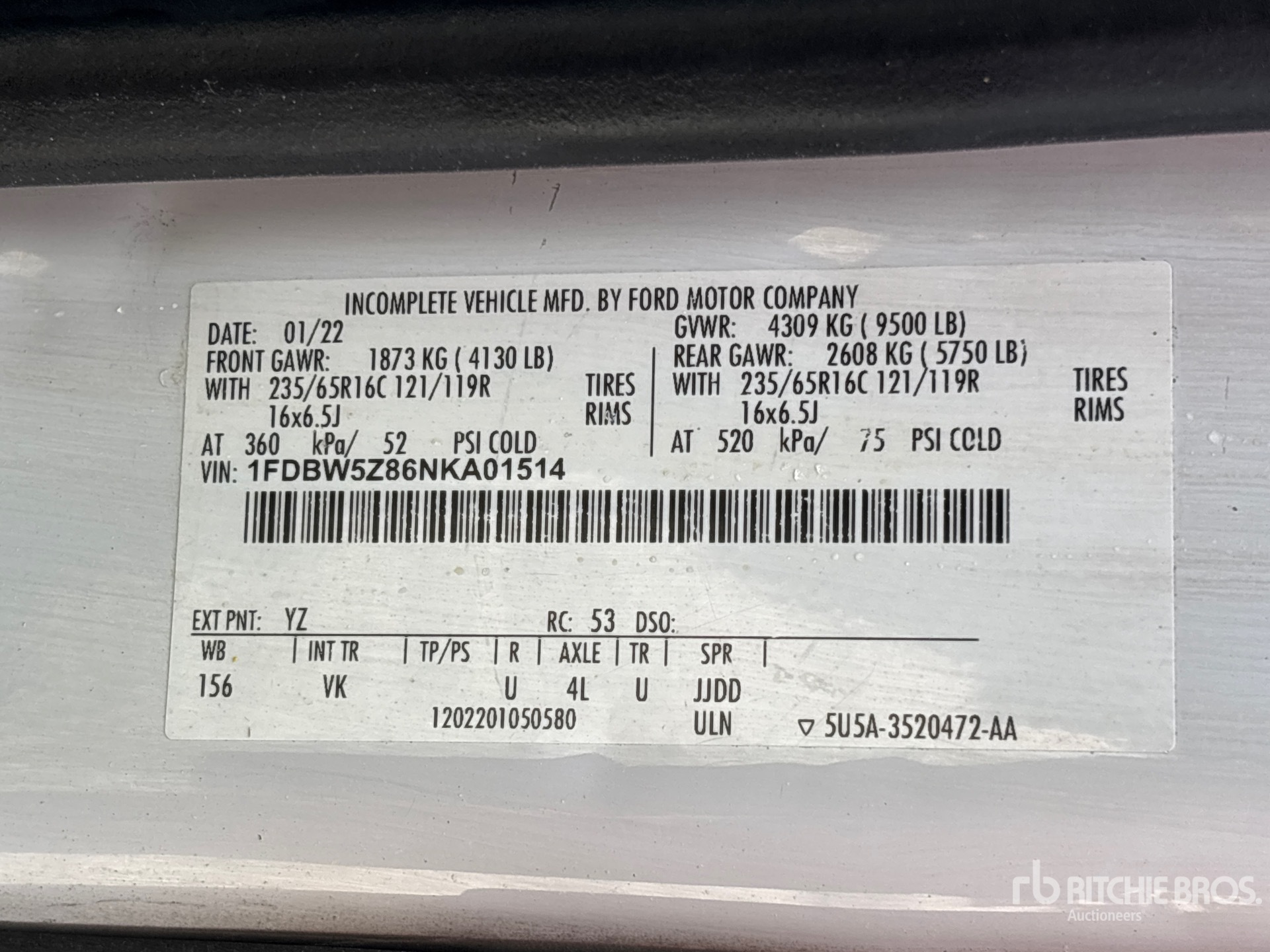 2022 Ford TRANSIT 350