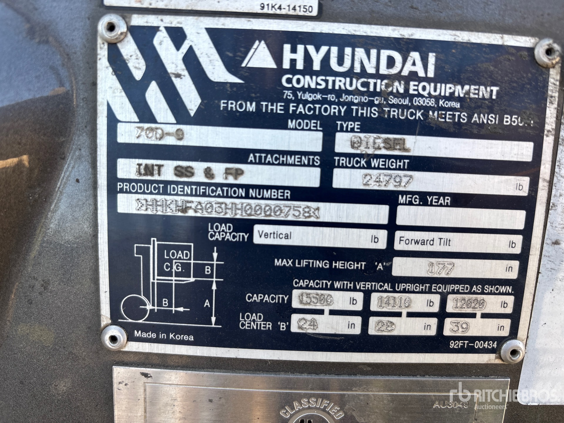 2017 Hyundai 70D-9
