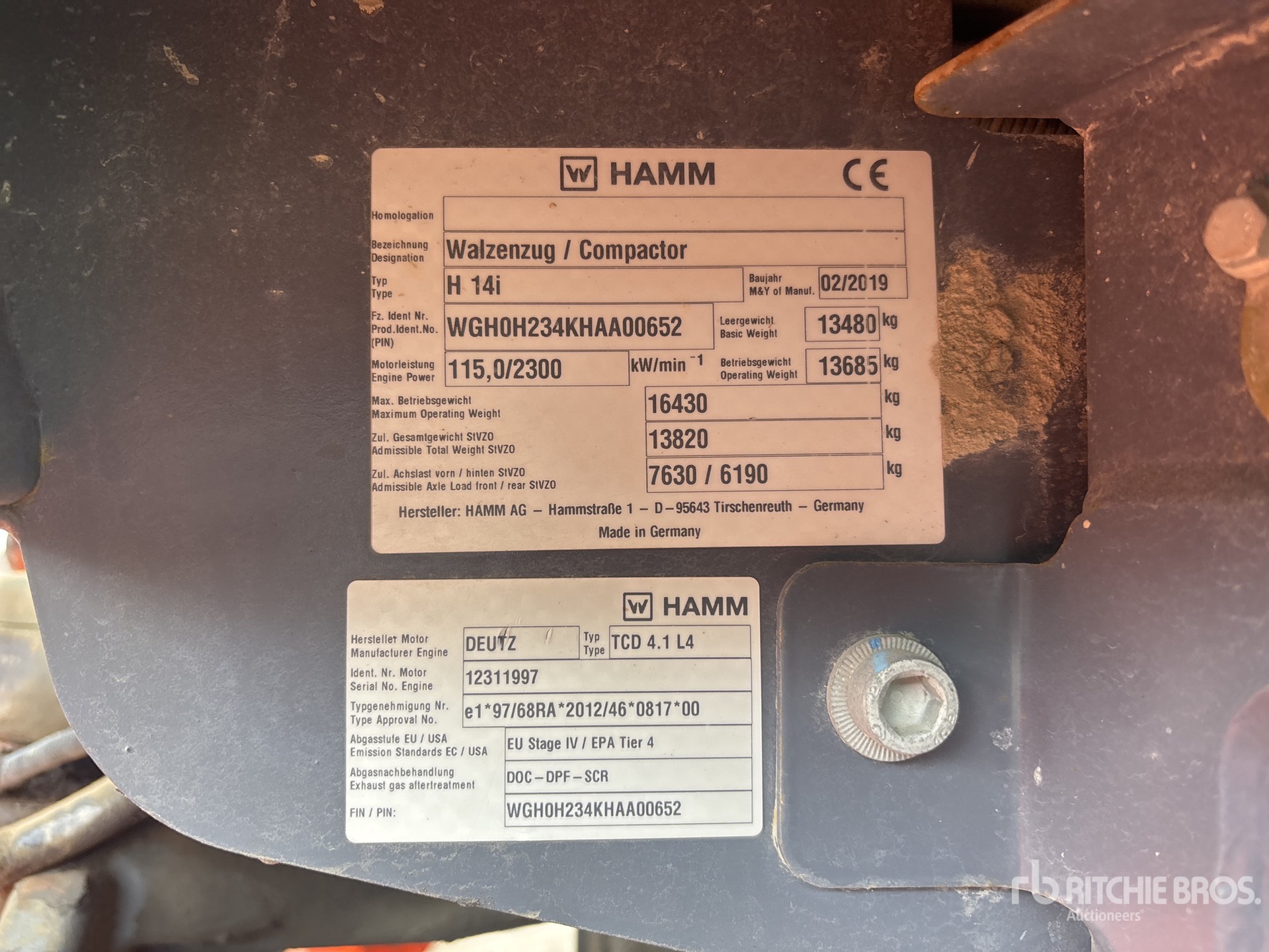 2019 Hamm HD 14I