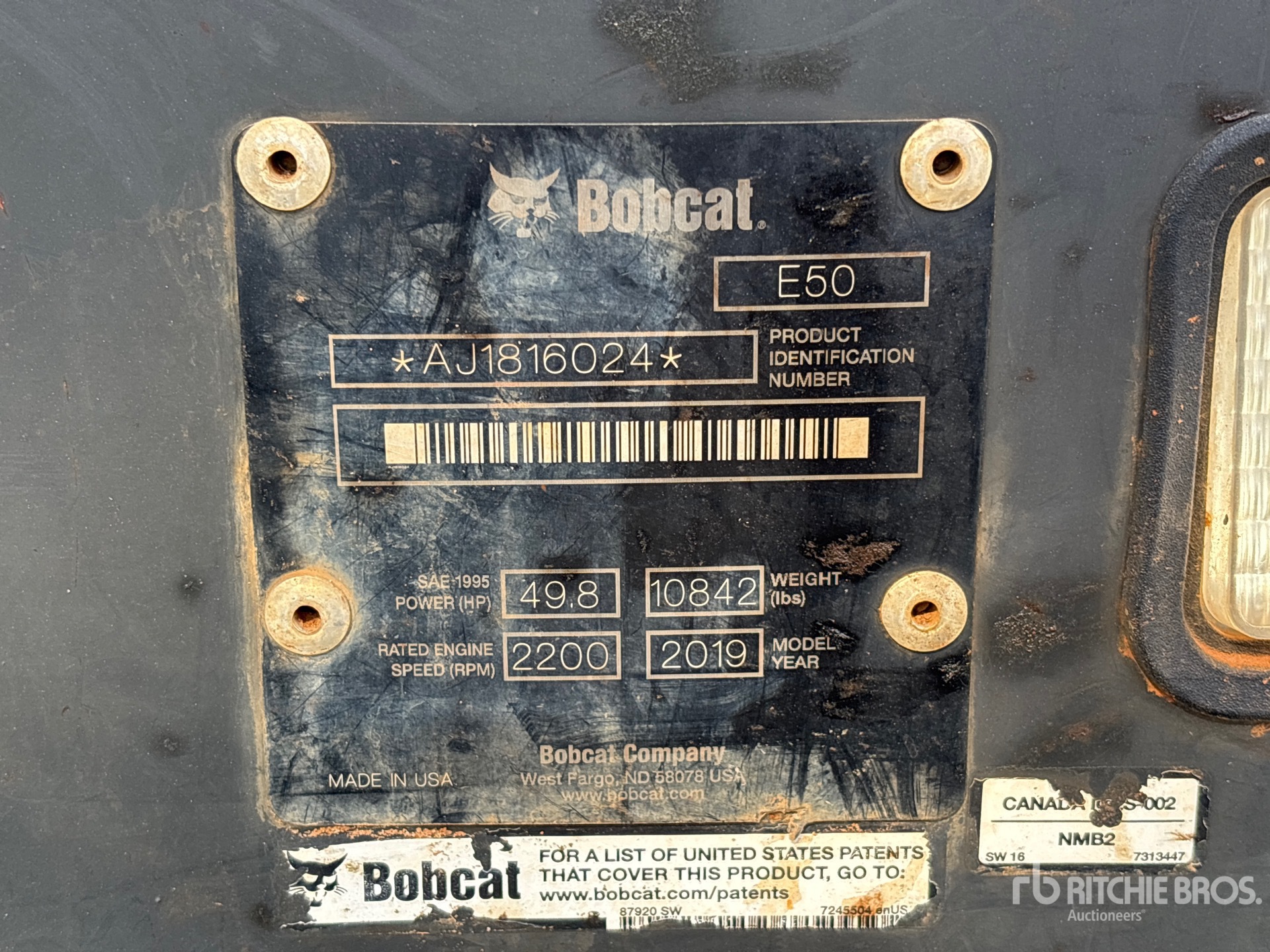 2019 Bobcat E50
