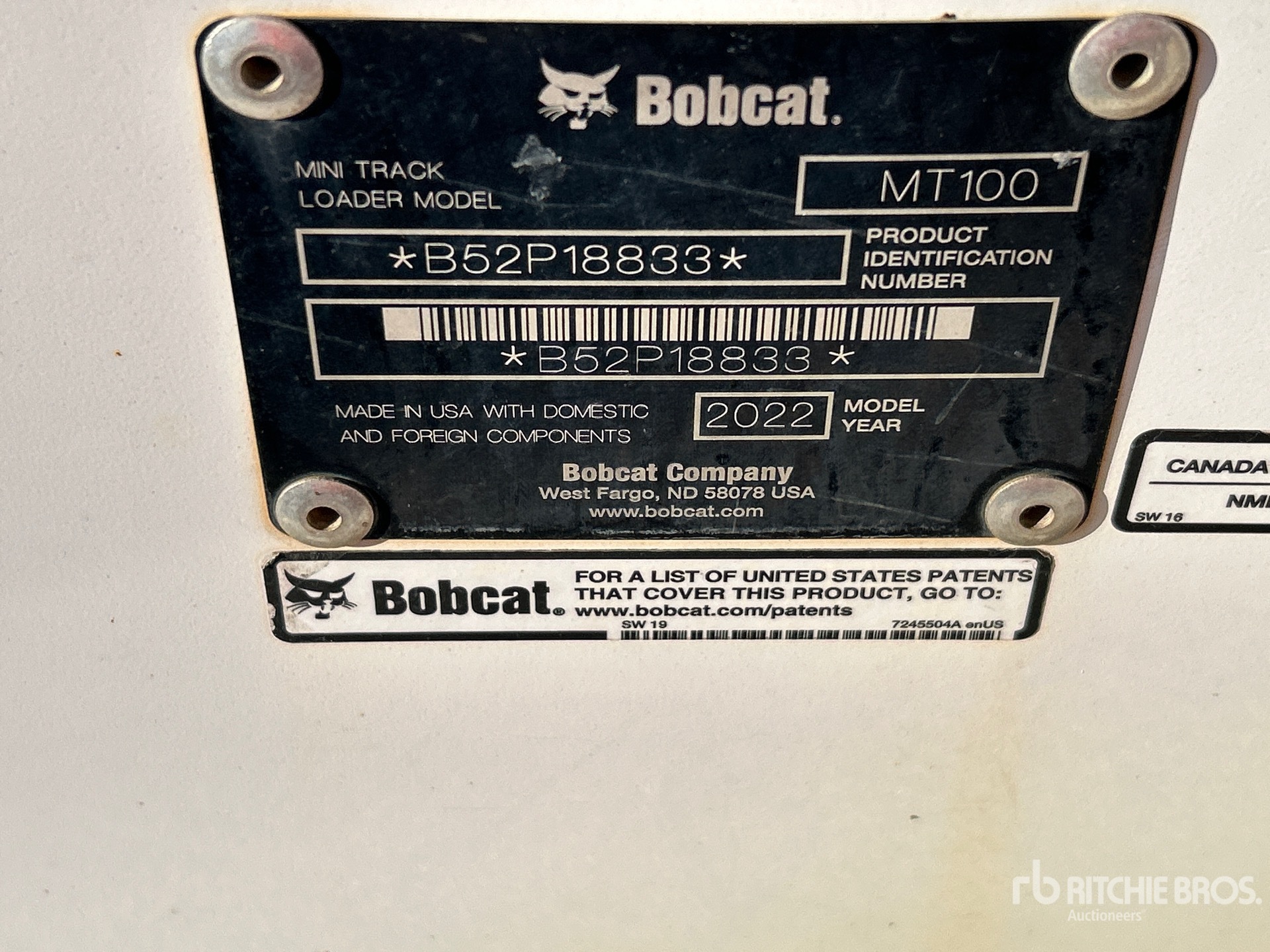 2022 Bobcat MT100