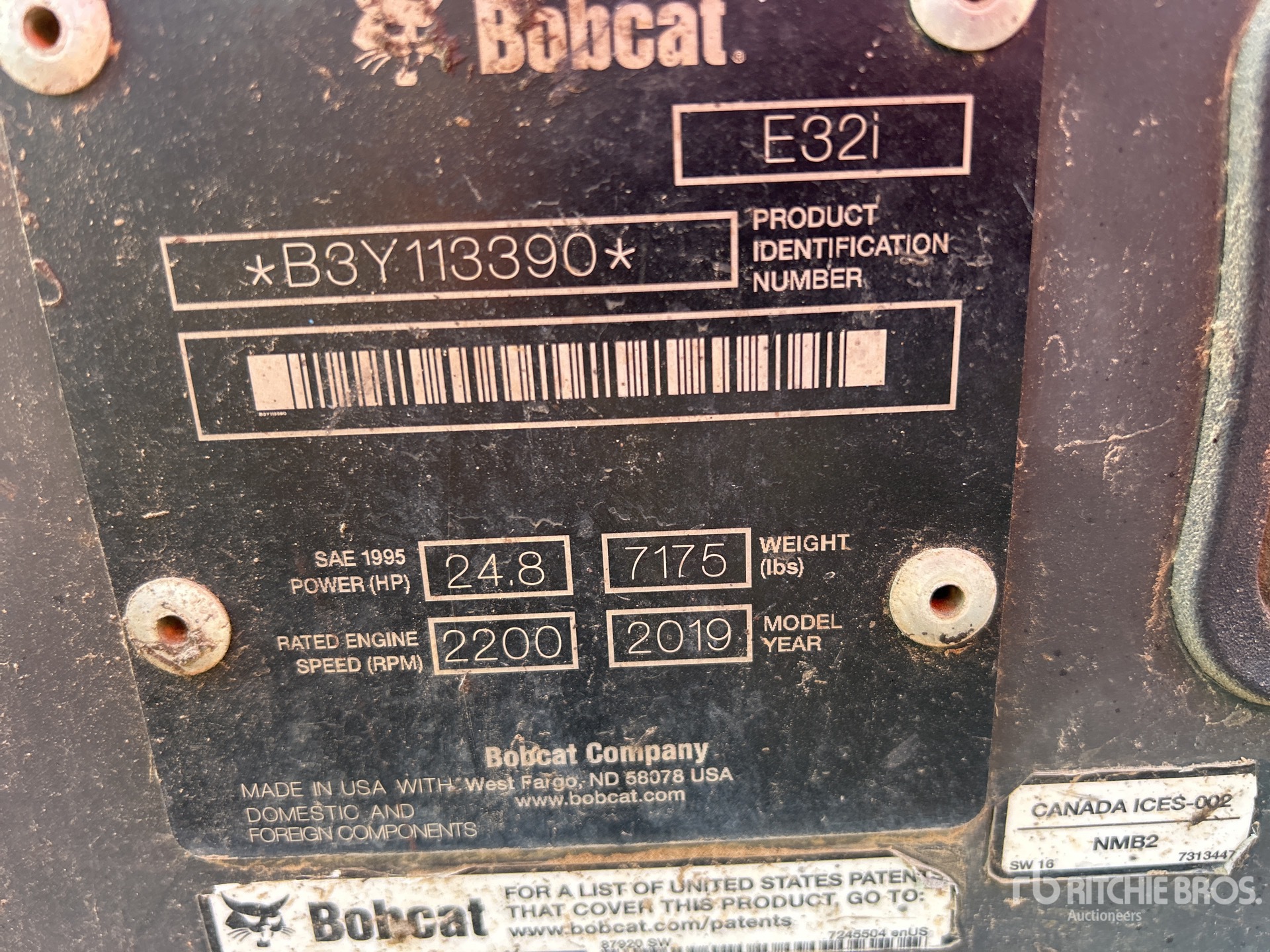 2019 Bobcat E32I