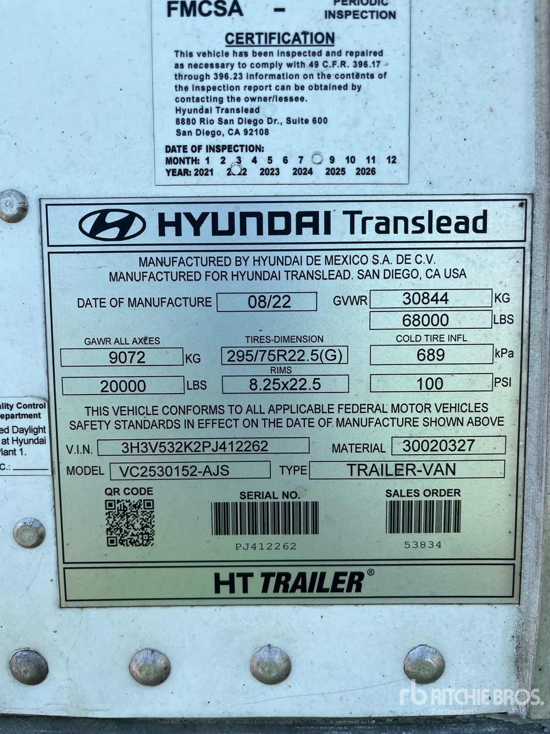 Photo of 2023 Hyundai 53 ft T/A