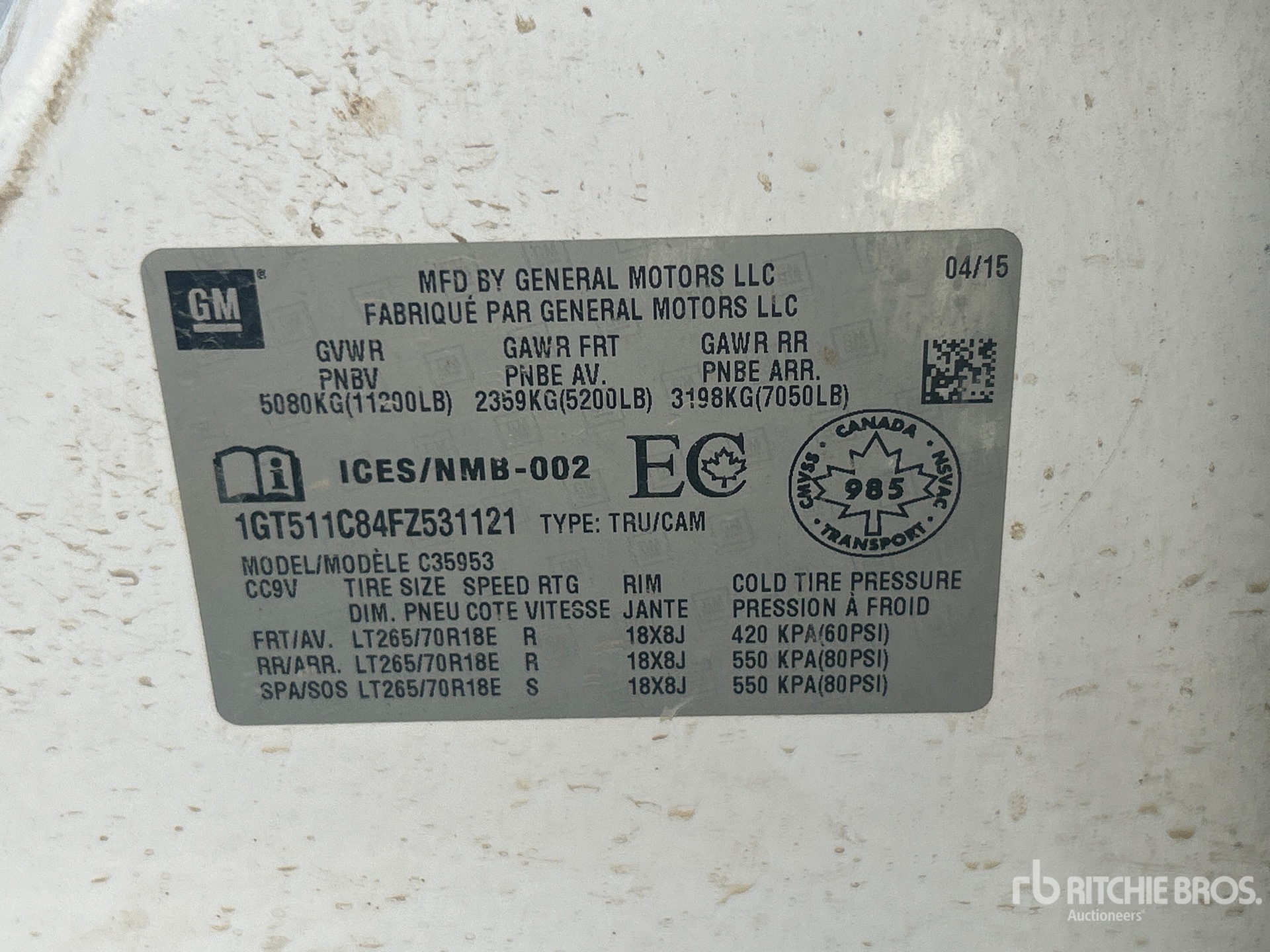 2015 GMC 3500HD