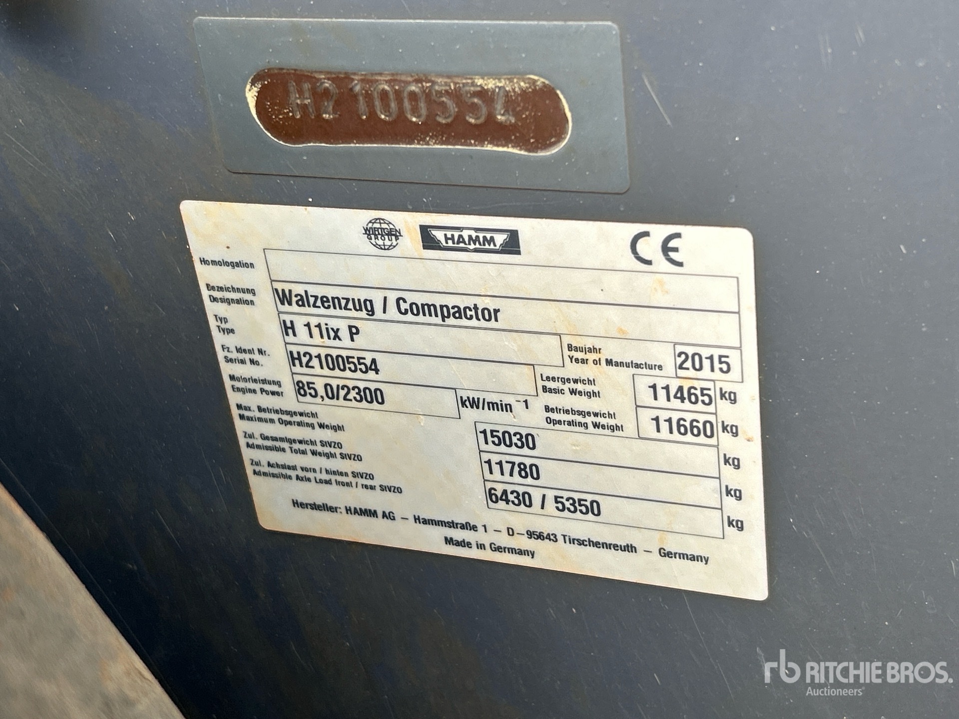 2015 Hamm H11IX P
