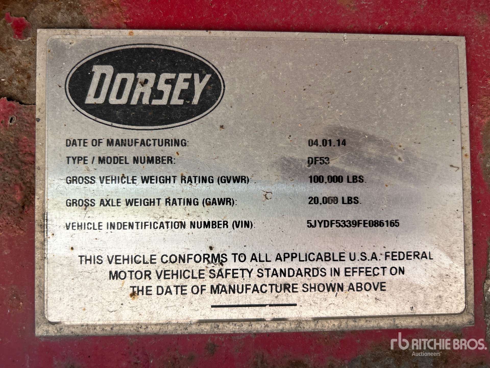 2015 Dorsey 53 ft Tri/A Spread Axle