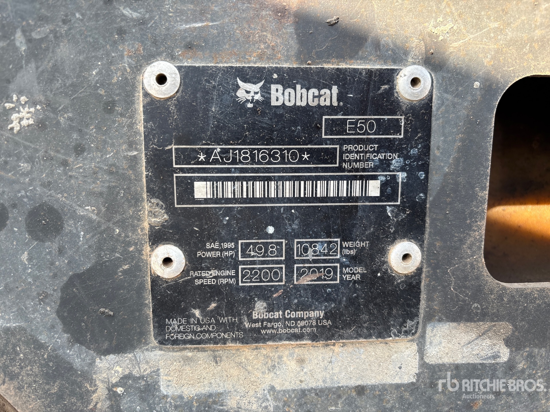 2019 Bobcat E50