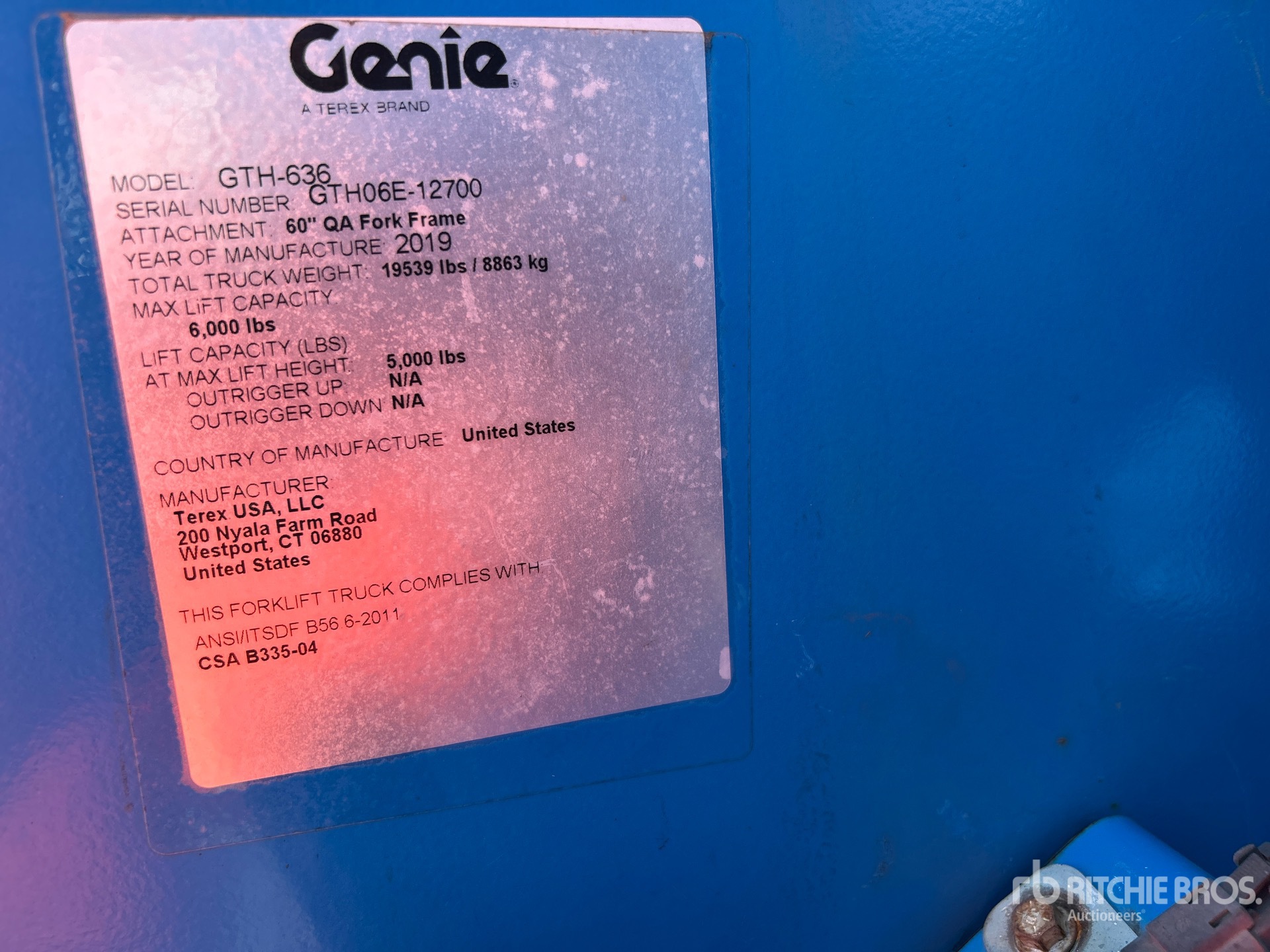 2019 Genie GTH-636