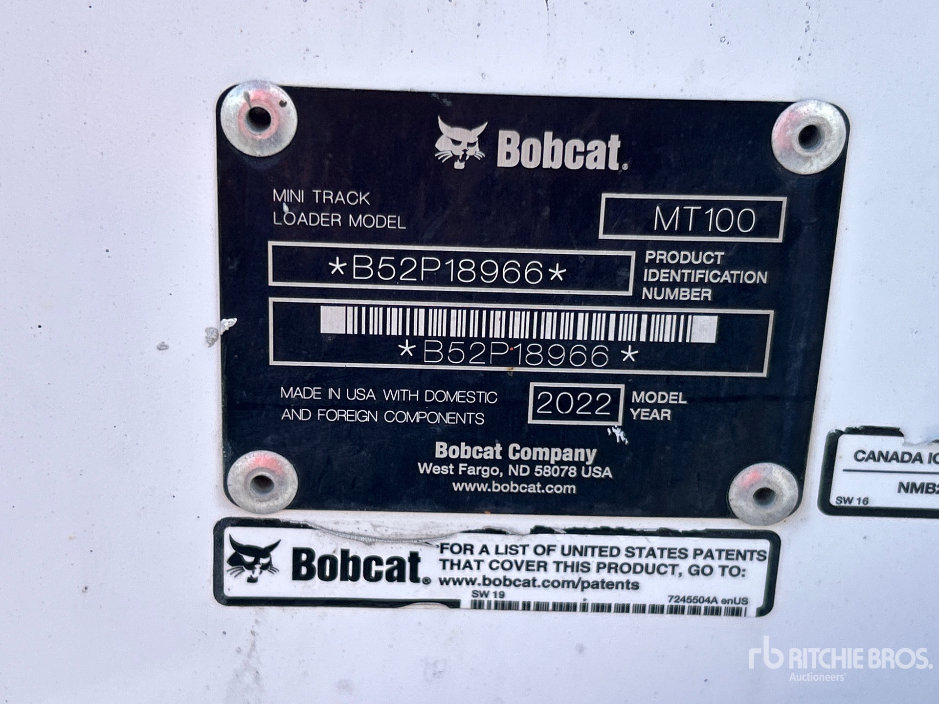 2022 Bobcat MT100