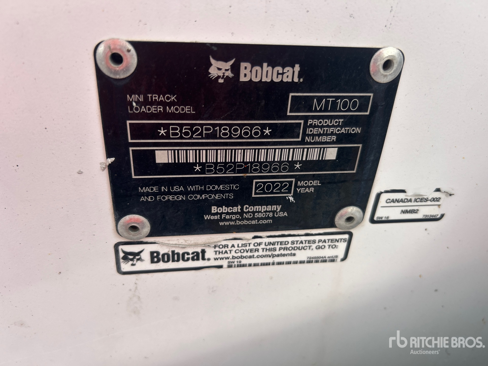 2022 Bobcat MT100