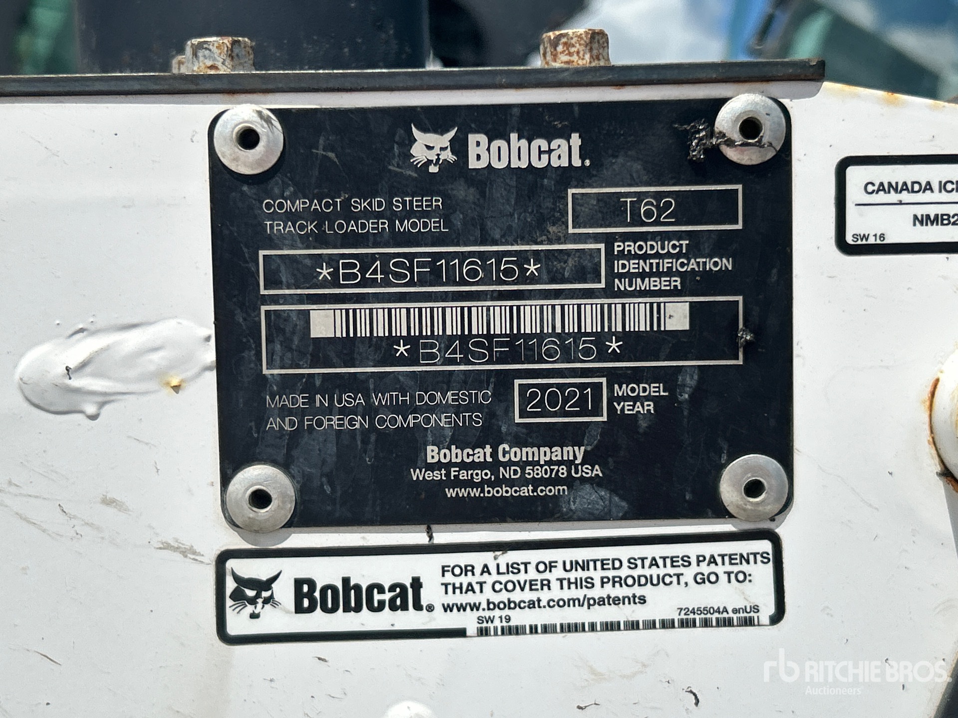 2021 Bobcat T62