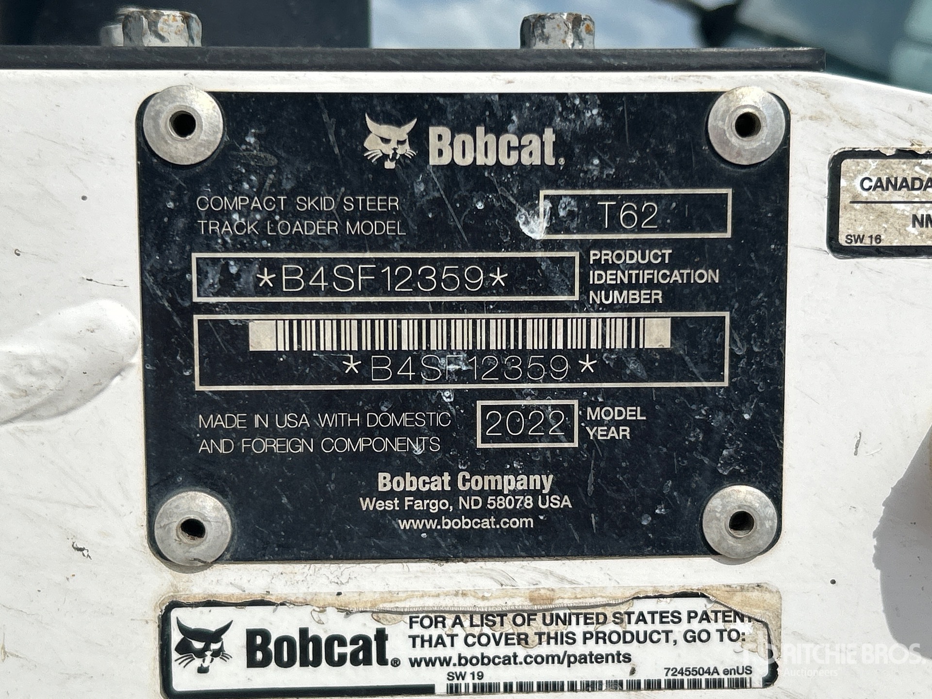 2022 Bobcat T62