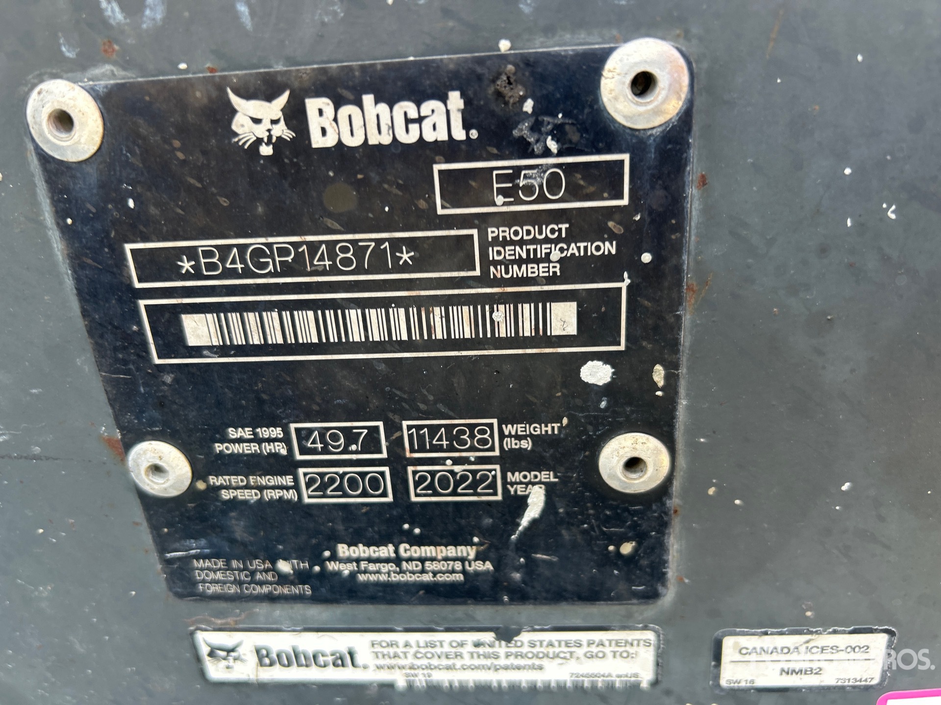 Photo of 2022 Bobcat E50