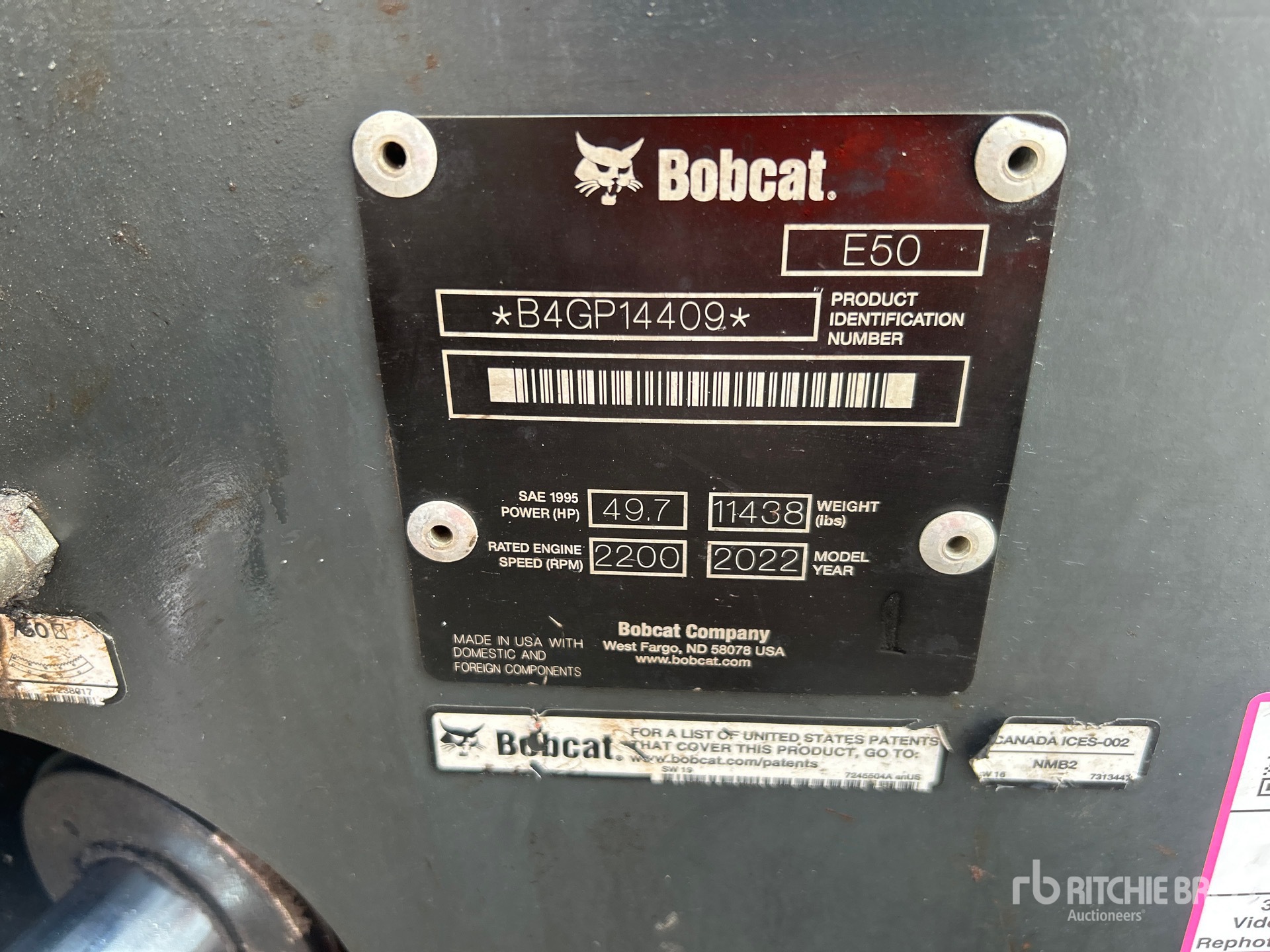 2022 Bobcat E50