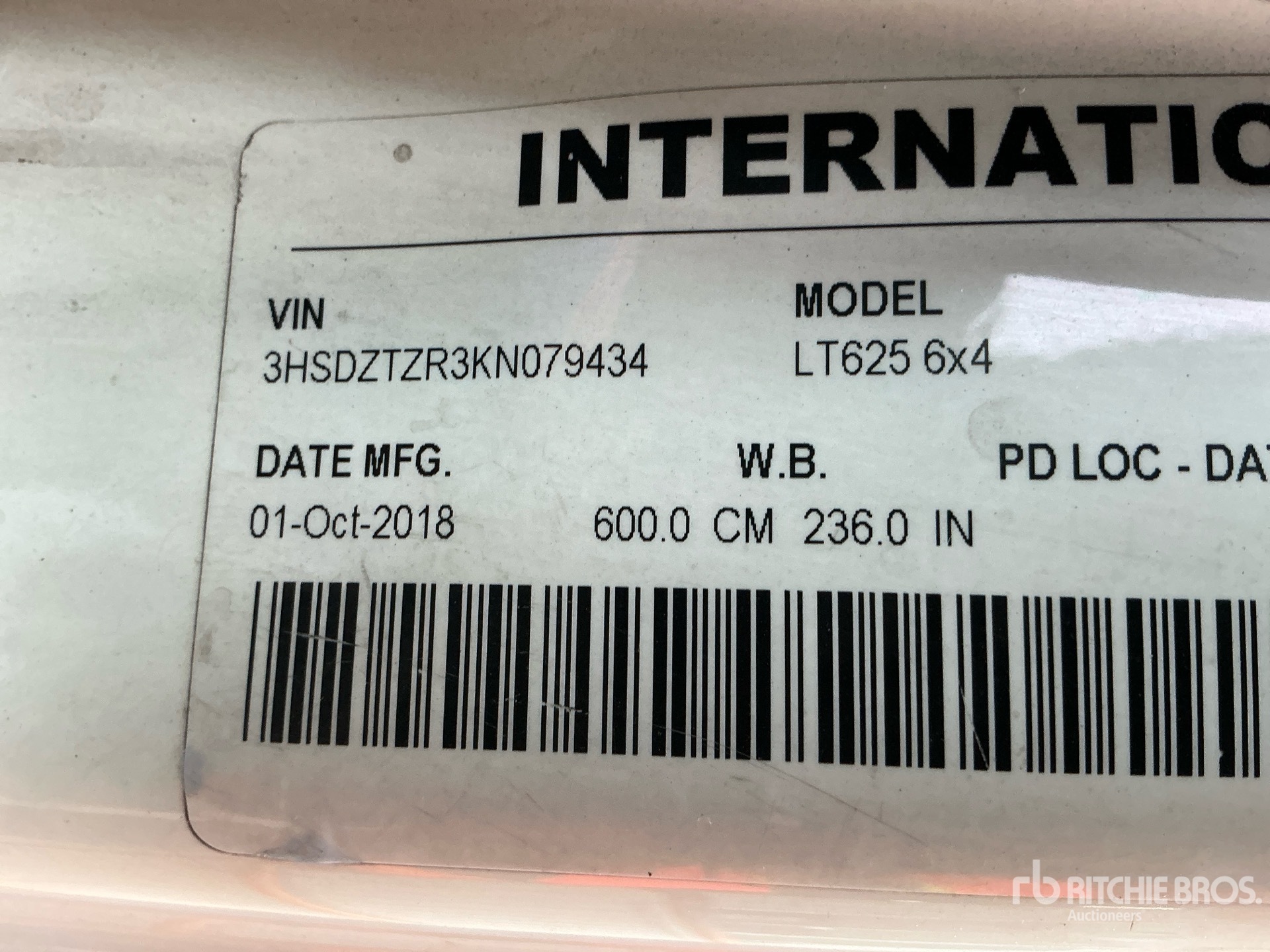 2019 International LT625