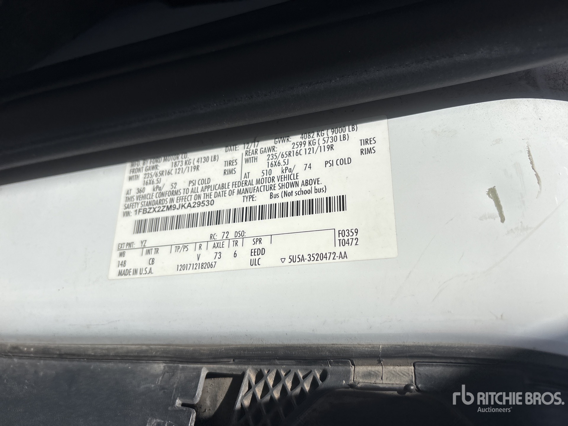 2018 Ford TRANSIT 350