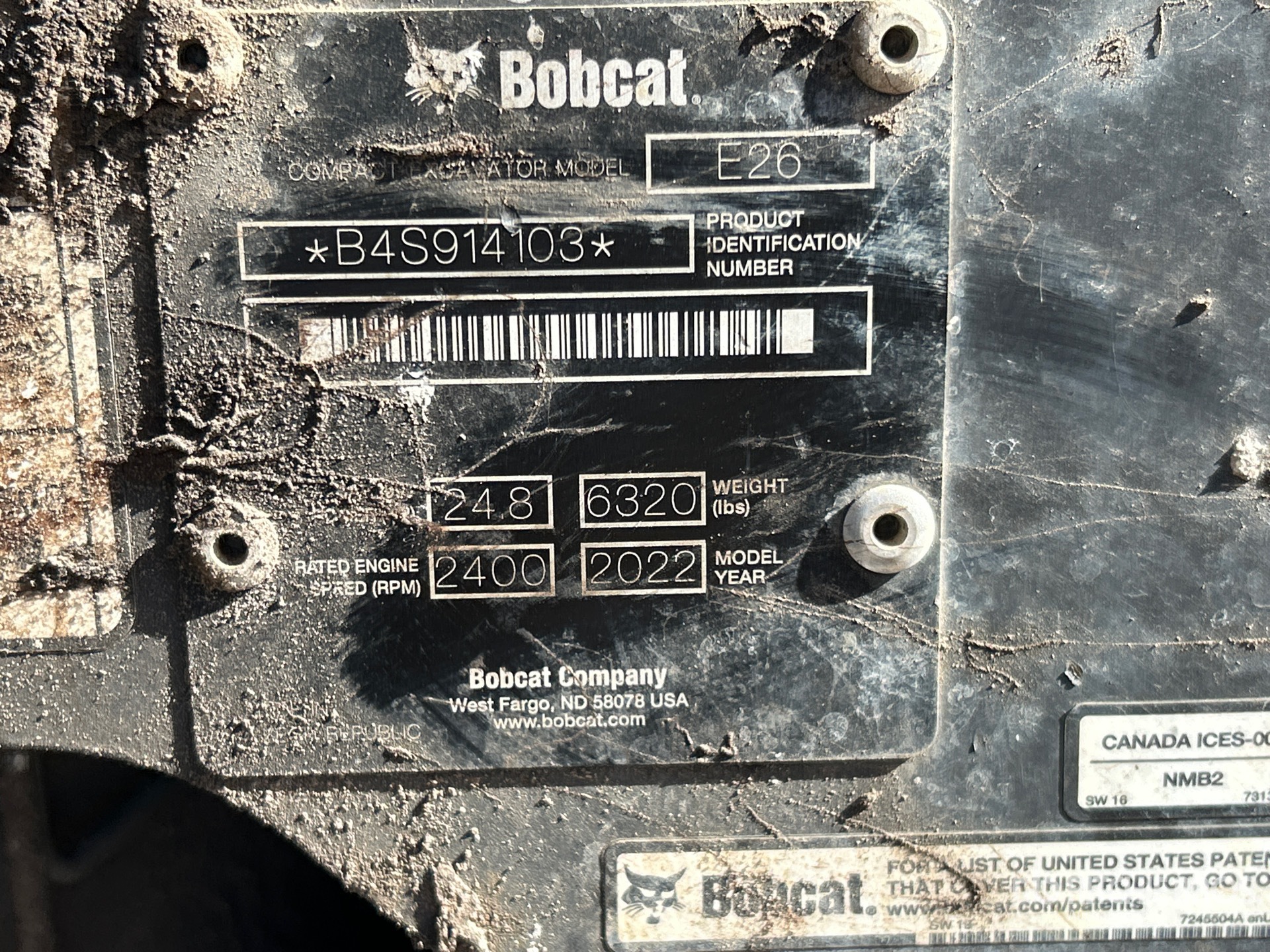 2022 Bobcat E26