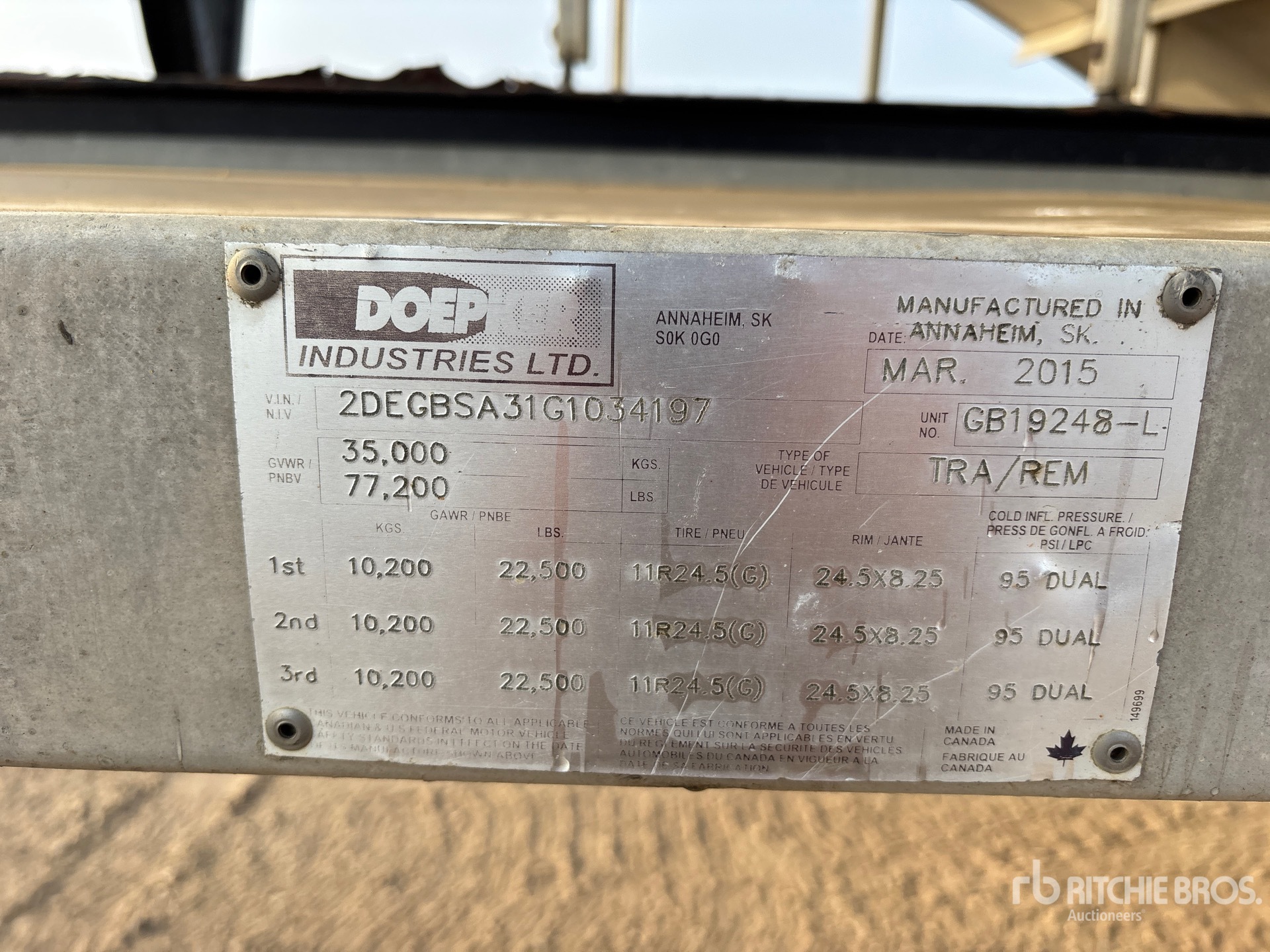 2016 Doepker 28 FT SUPER B-TRAIN LEAD