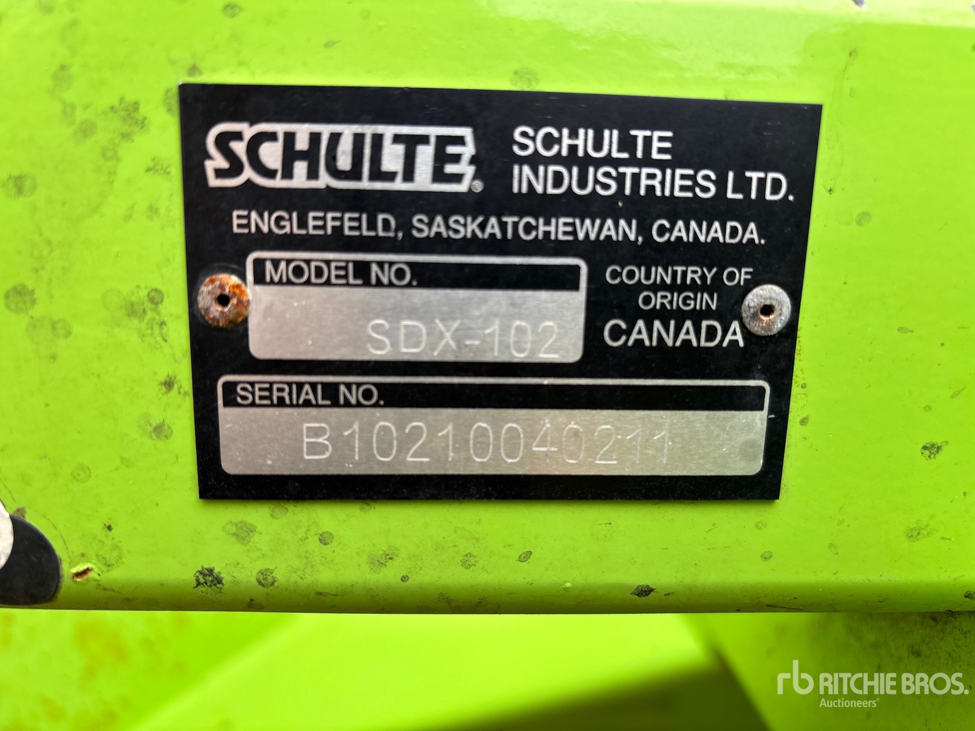 2012 Schulte 8 FT 6 IN 3-POINT