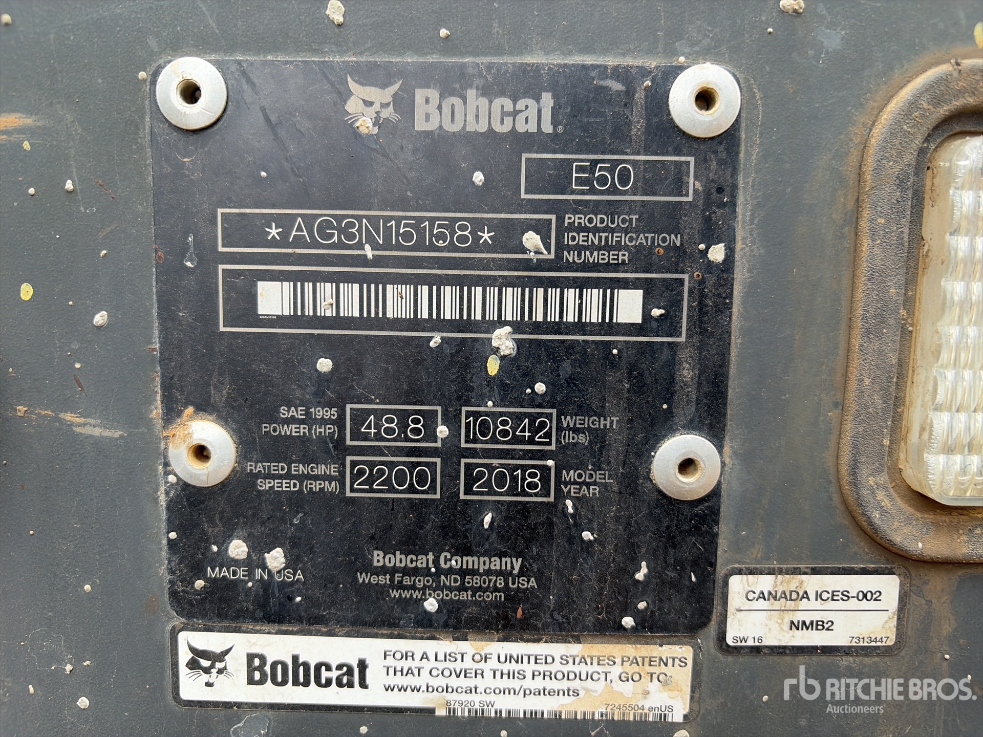 2018 Bobcat E50
