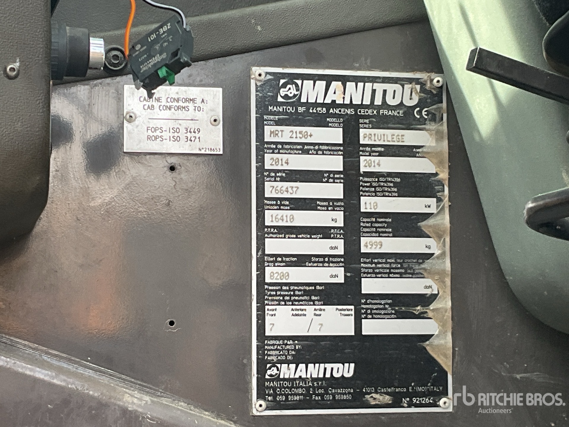 2014 Manitou MRT2150+