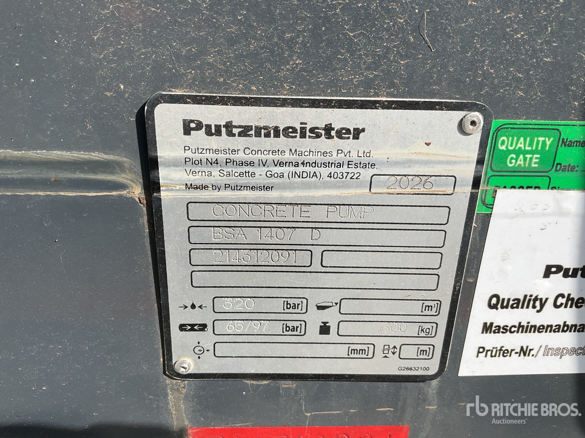 2026 Putzmeister BSA1407D
