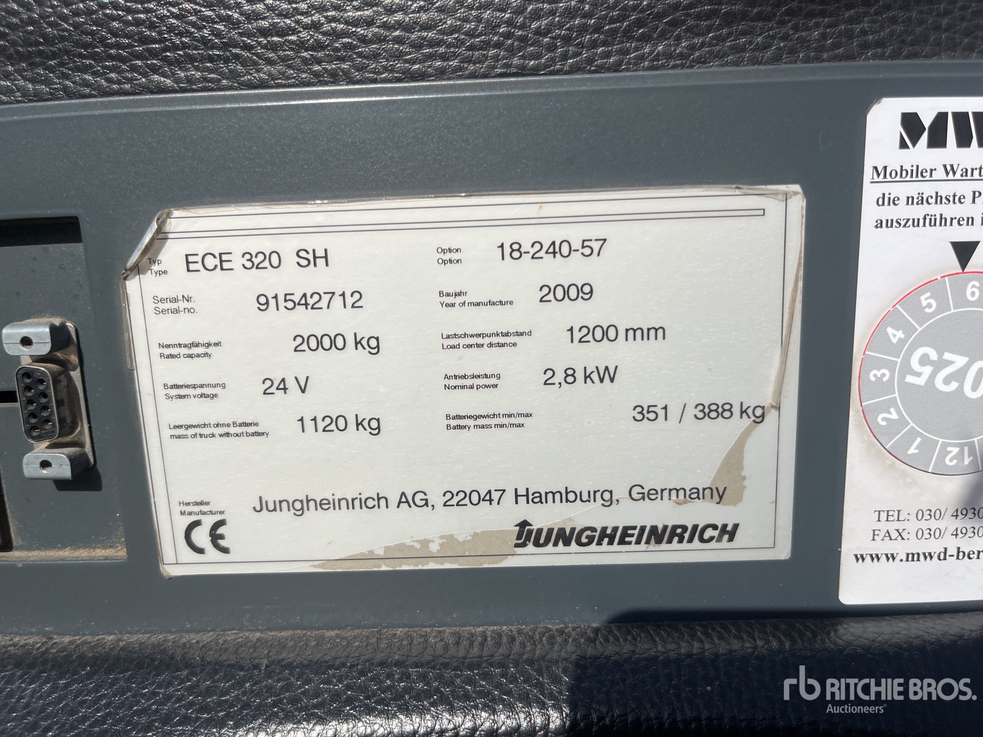 2009 Jungheinrich ECE 320 SH