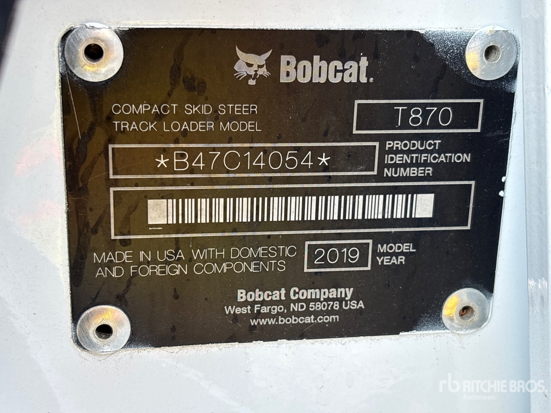 2019 Bobcat T870